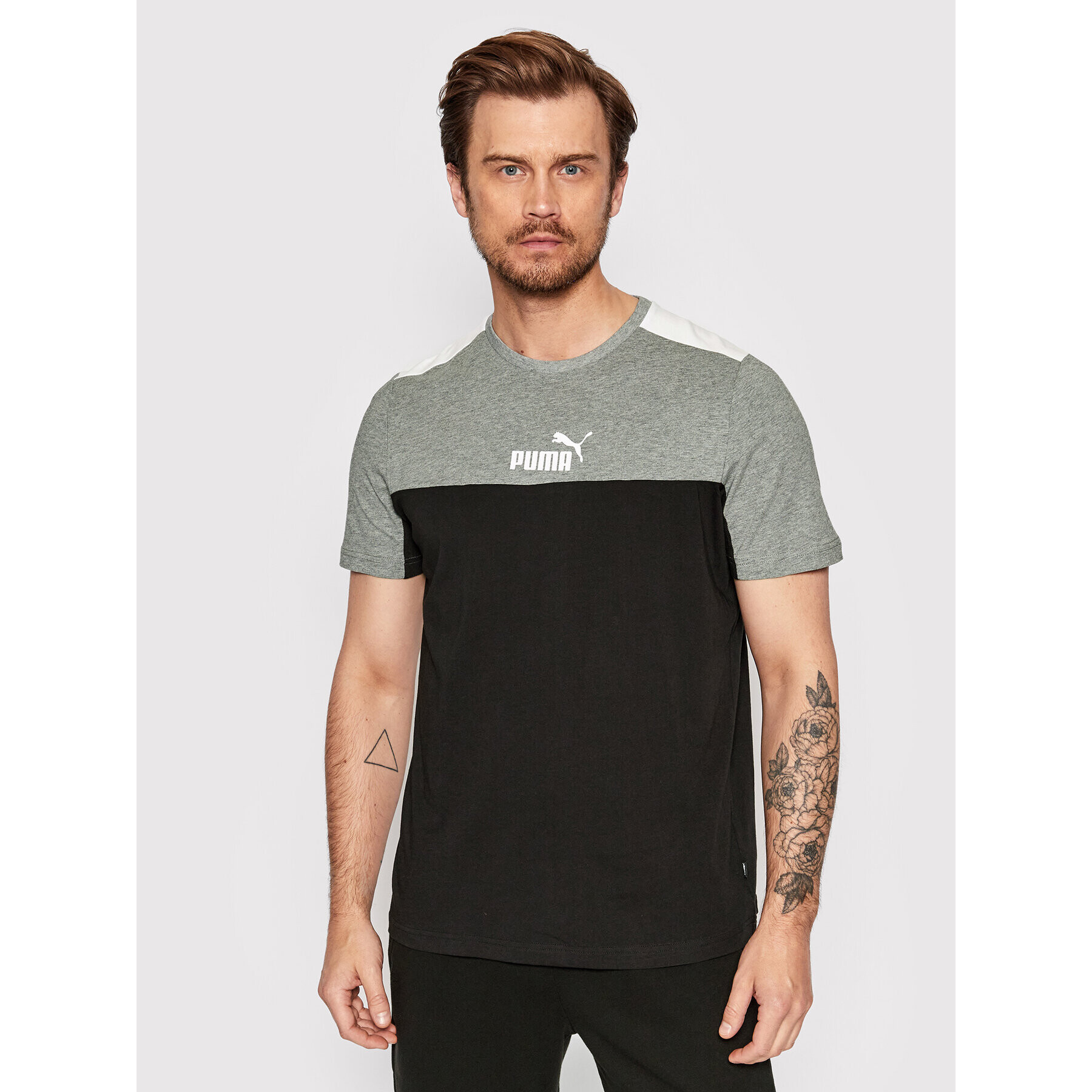 Puma Tricou Ess+Block 847426 Negru Regular Fit - Pled.ro