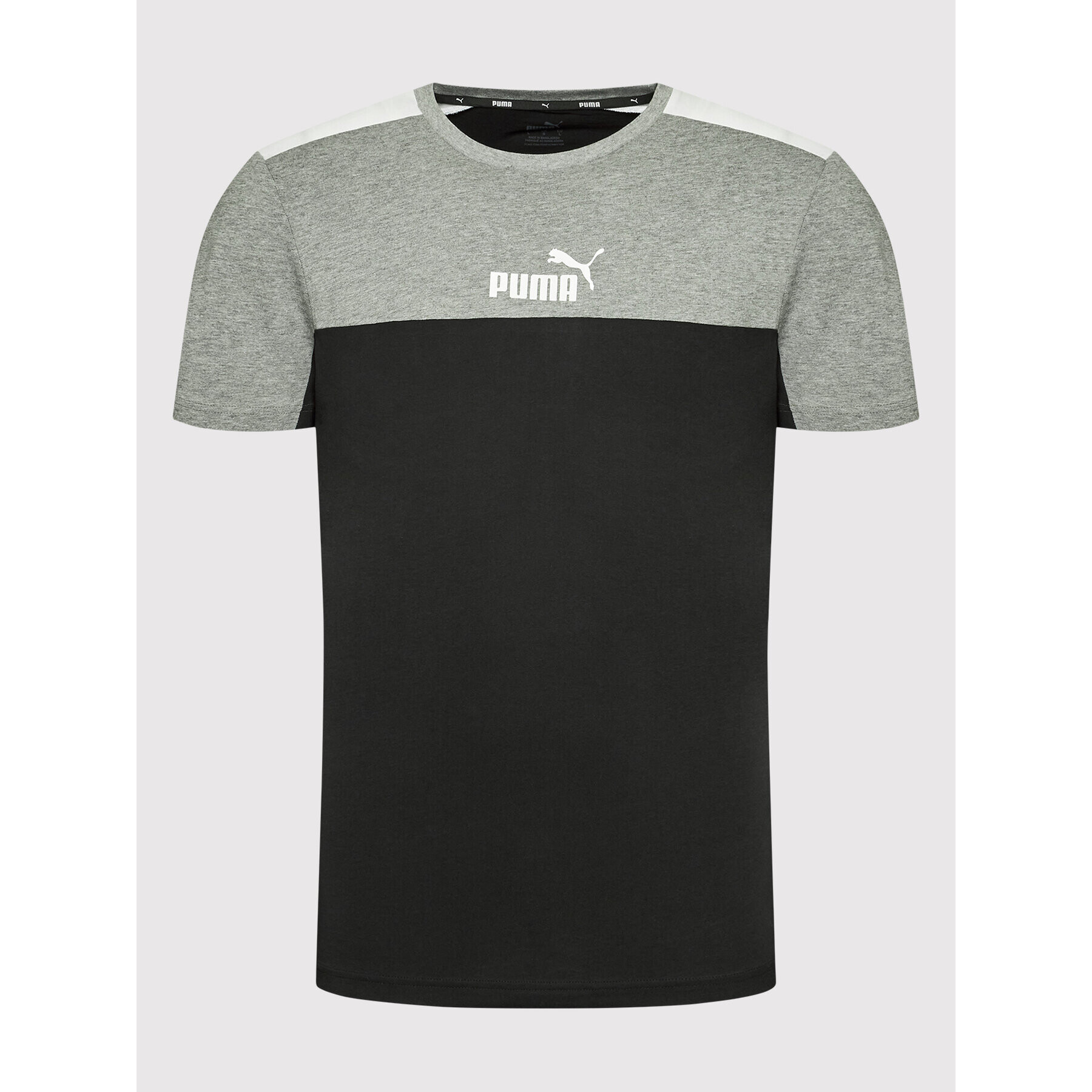 Puma Tricou Ess+Block 847426 Negru Regular Fit - Pled.ro