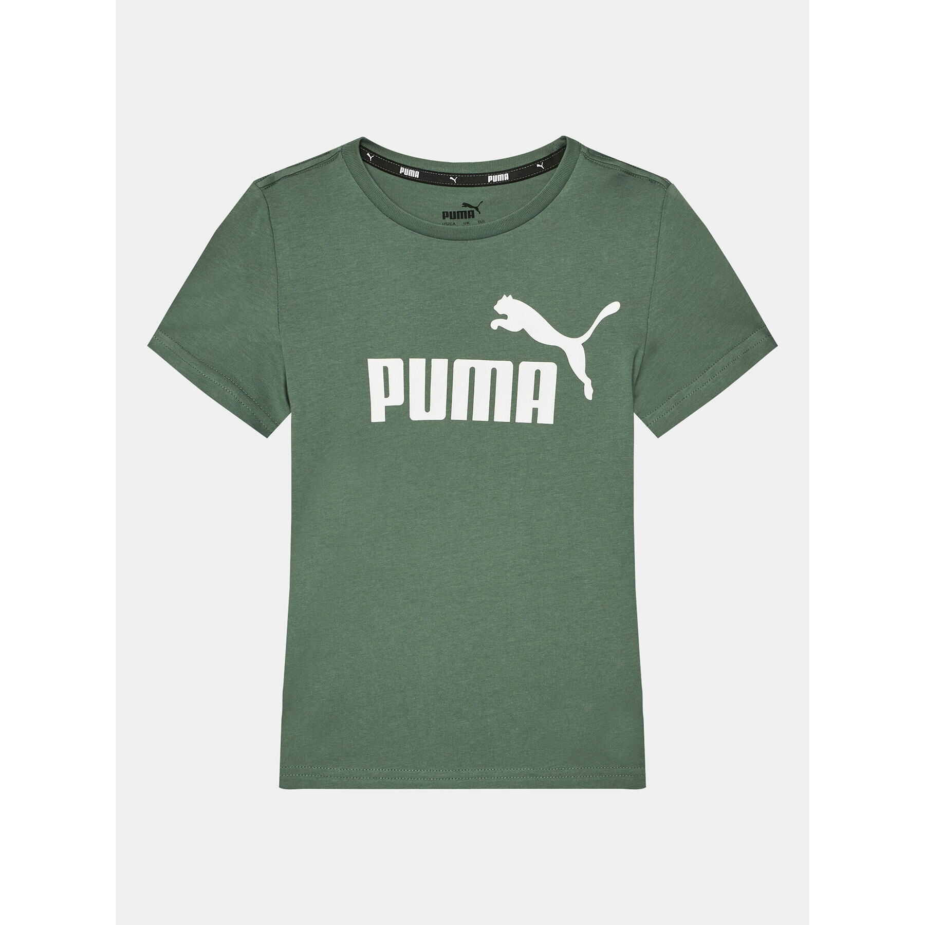 Puma Tricou Ess Logo 586960 Verde Regular Fit - Pled.ro