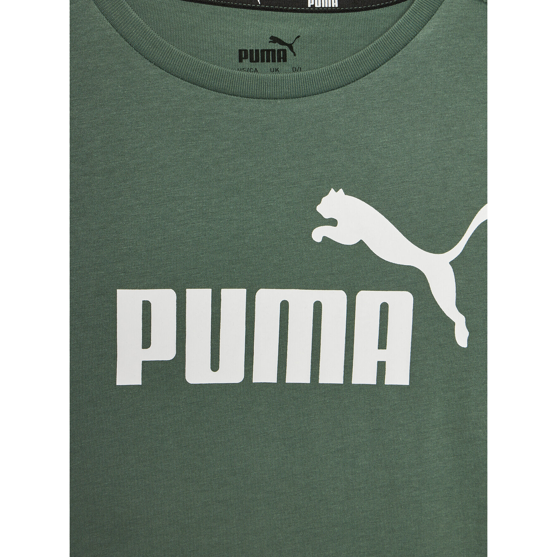 Puma Tricou Ess Logo 586960 Verde Regular Fit - Pled.ro