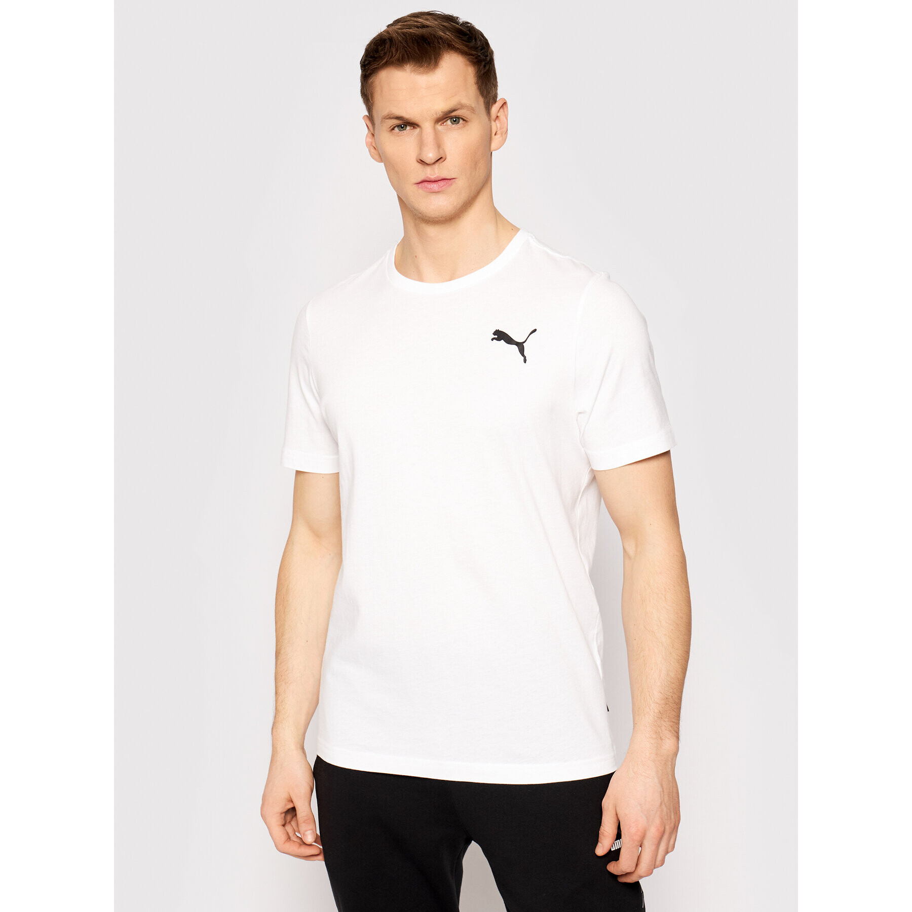 Puma Tricou Ess Small 586668 Alb Regular Fit - Pled.ro