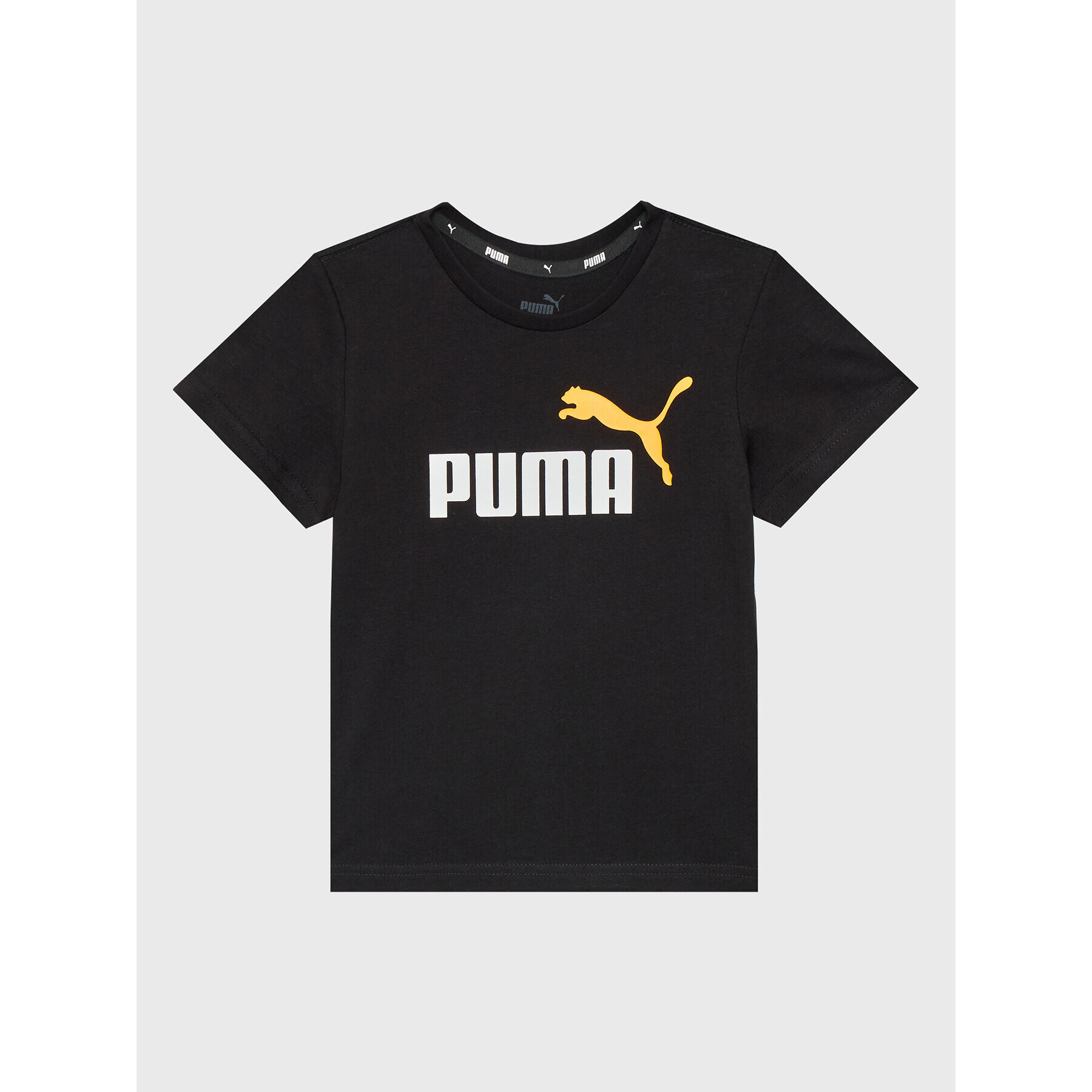 Puma Tricou Essentials+ Col Logo 586985 Negru Regular Fit - Pled.ro