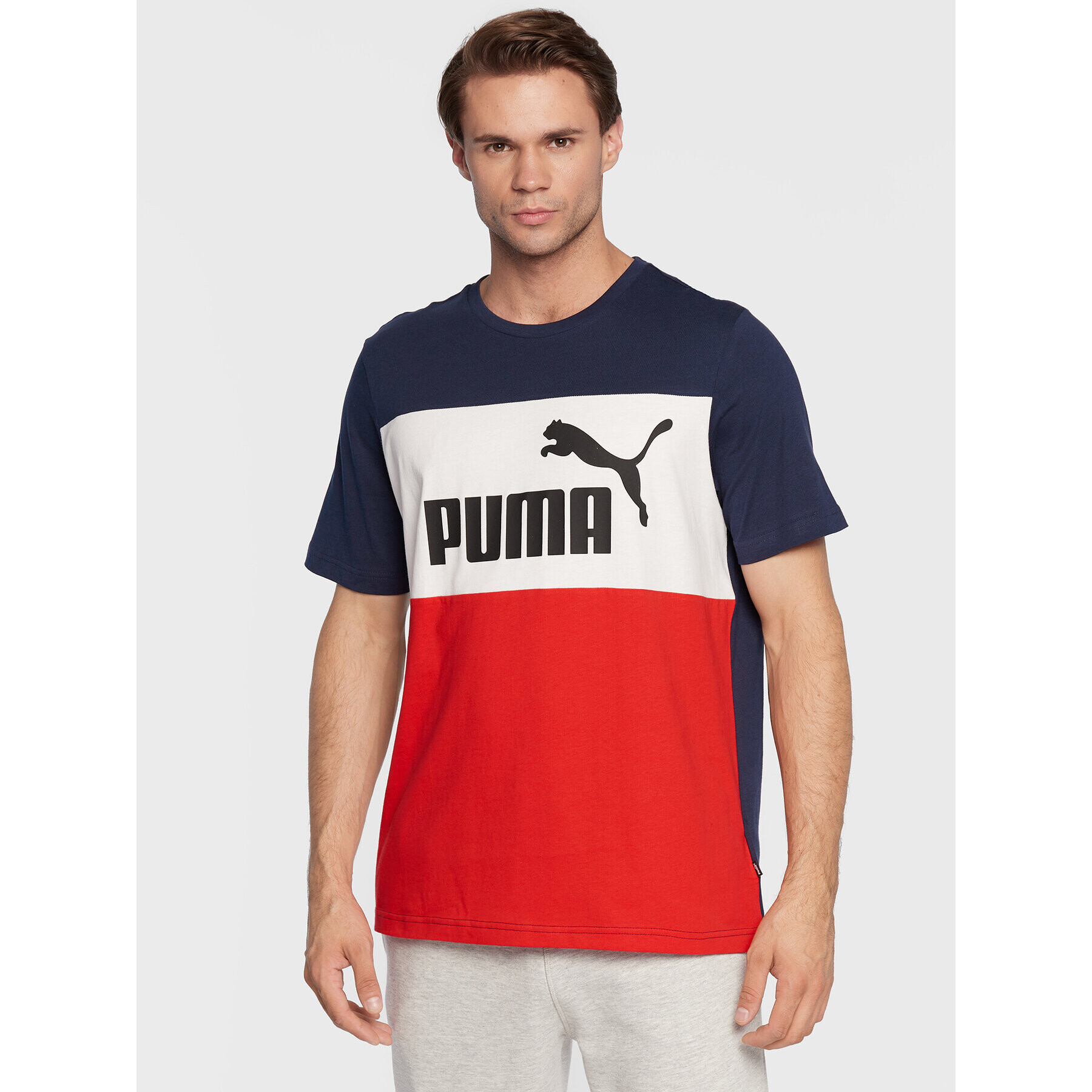 Puma Tricou Essentials+ Colorblock 848770 Colorat Regular Fit - Pled.ro