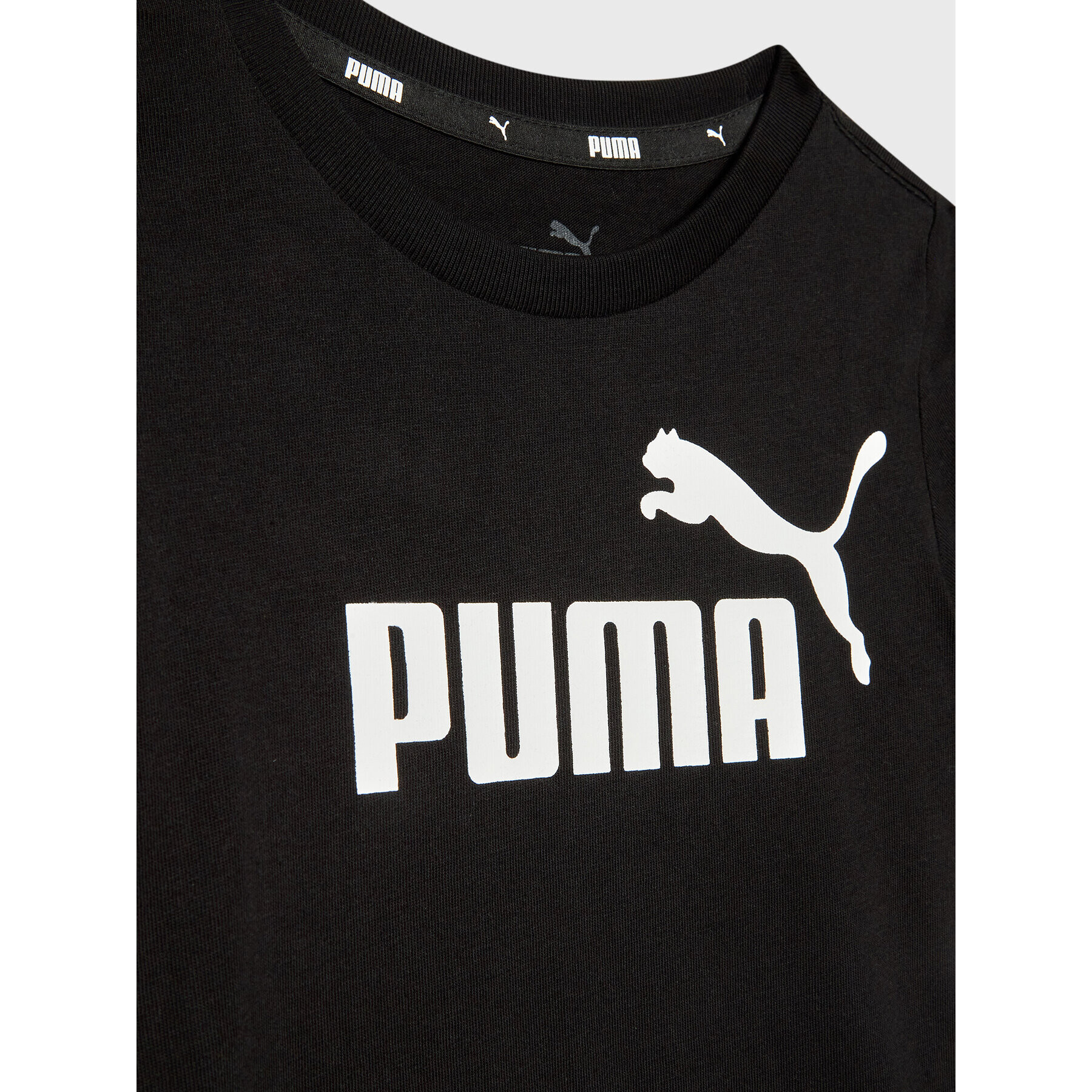 Puma Tricou Essentials Logo 586960 Negru Regular Fit - Pled.ro