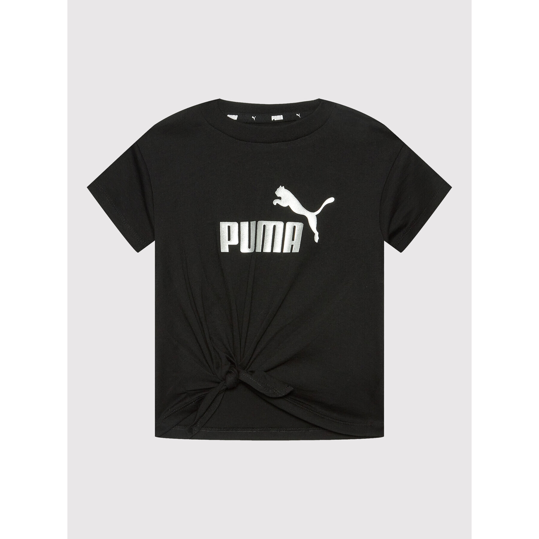 Puma Tricou Essentials+ Logo Knotted 846956 Negru Relaxed Fit - Pled.ro