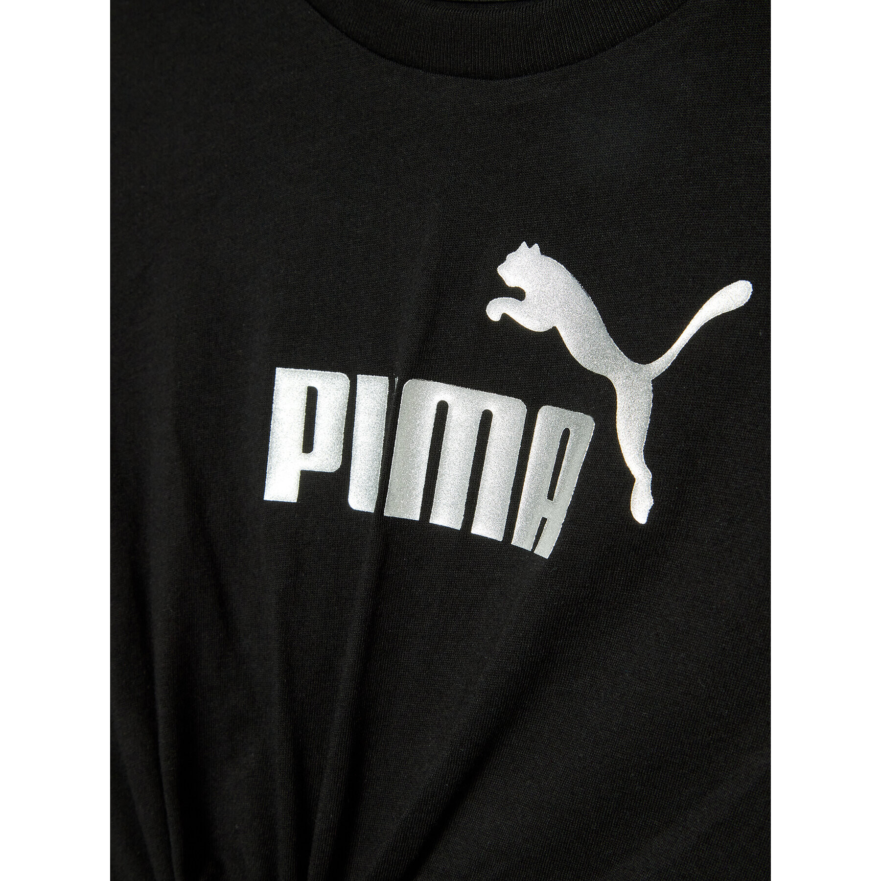 Puma Tricou Essentials+ Logo Knotted 846956 Negru Relaxed Fit - Pled.ro