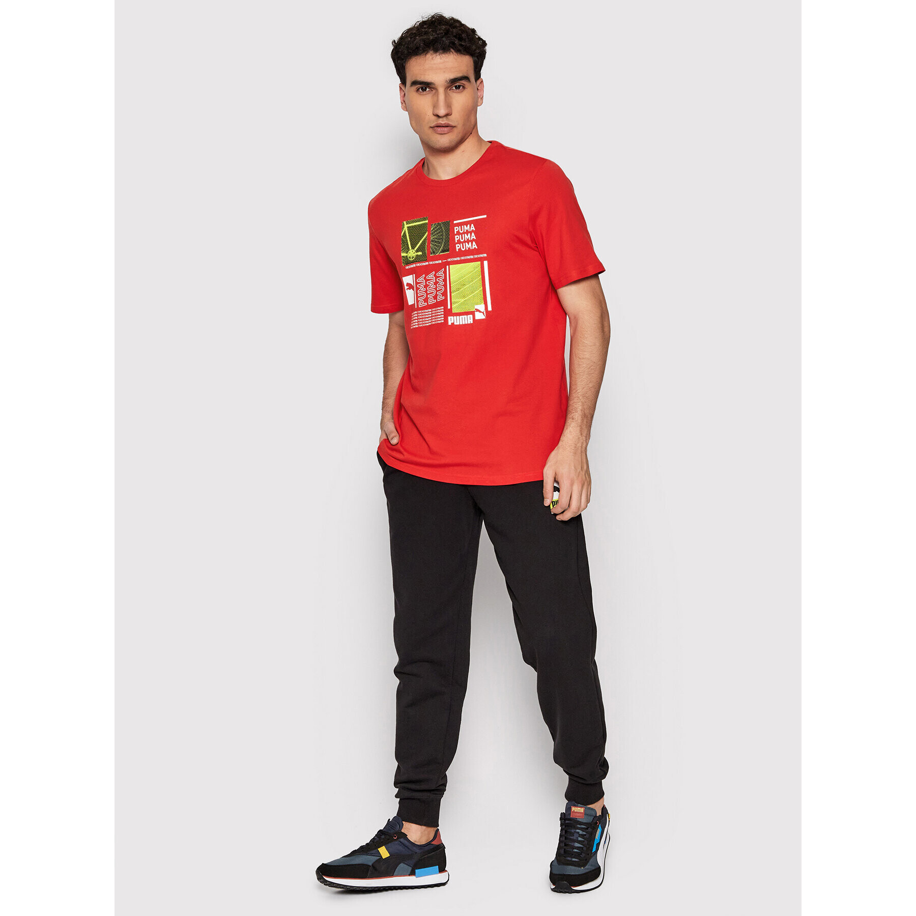 Puma Tricou Graphic Tee 848568 Roșu Regular Fit - Pled.ro