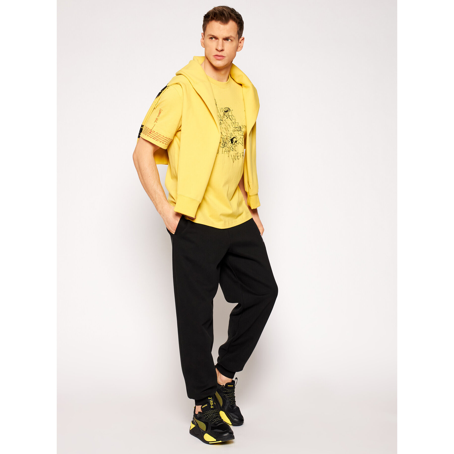 Puma Tricou MICHAEL LAU 2Sho Tee 530361 Galben Regular Fit - Pled.ro