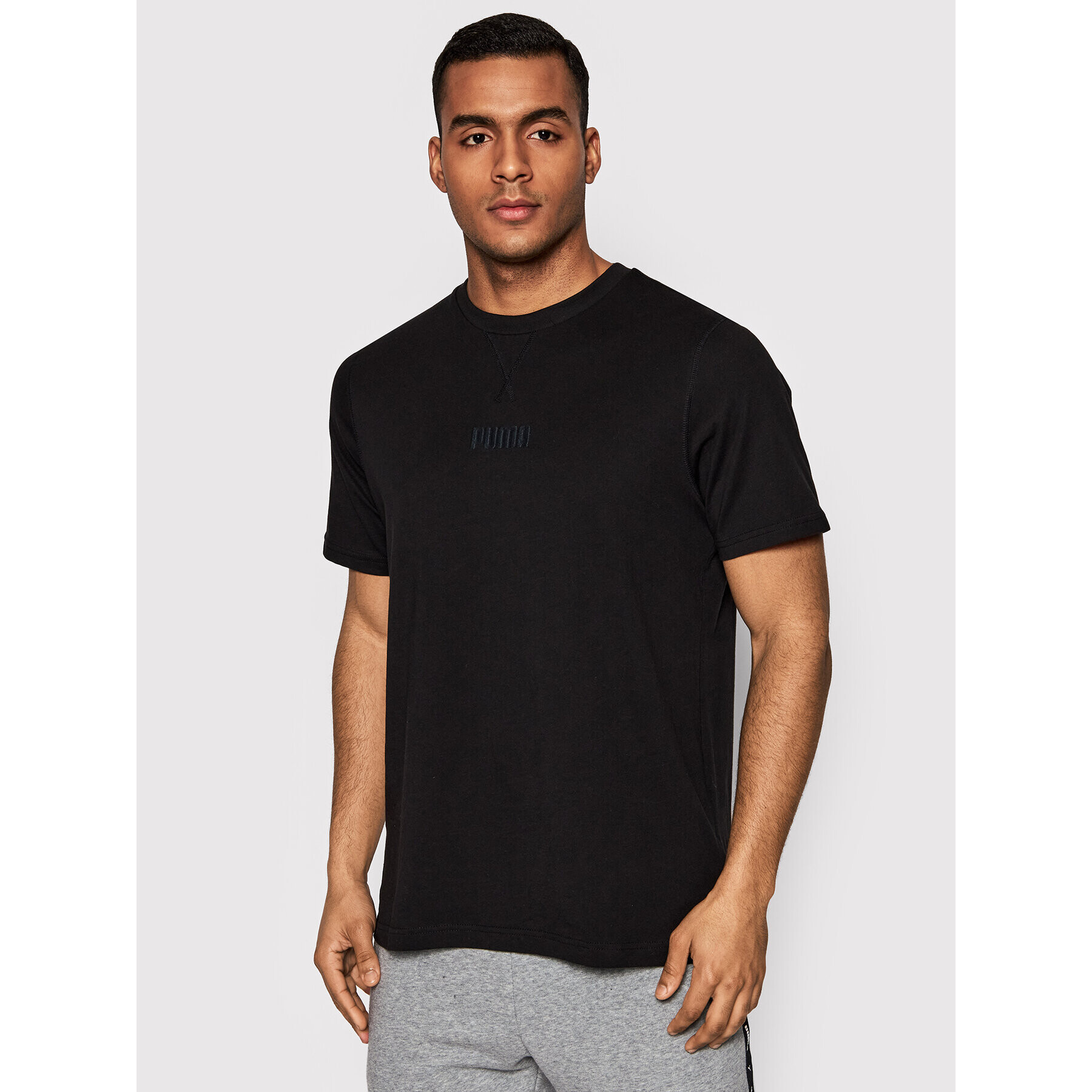 Puma Tricou Modern Basics 847407 Negru Regular Fit - Pled.ro