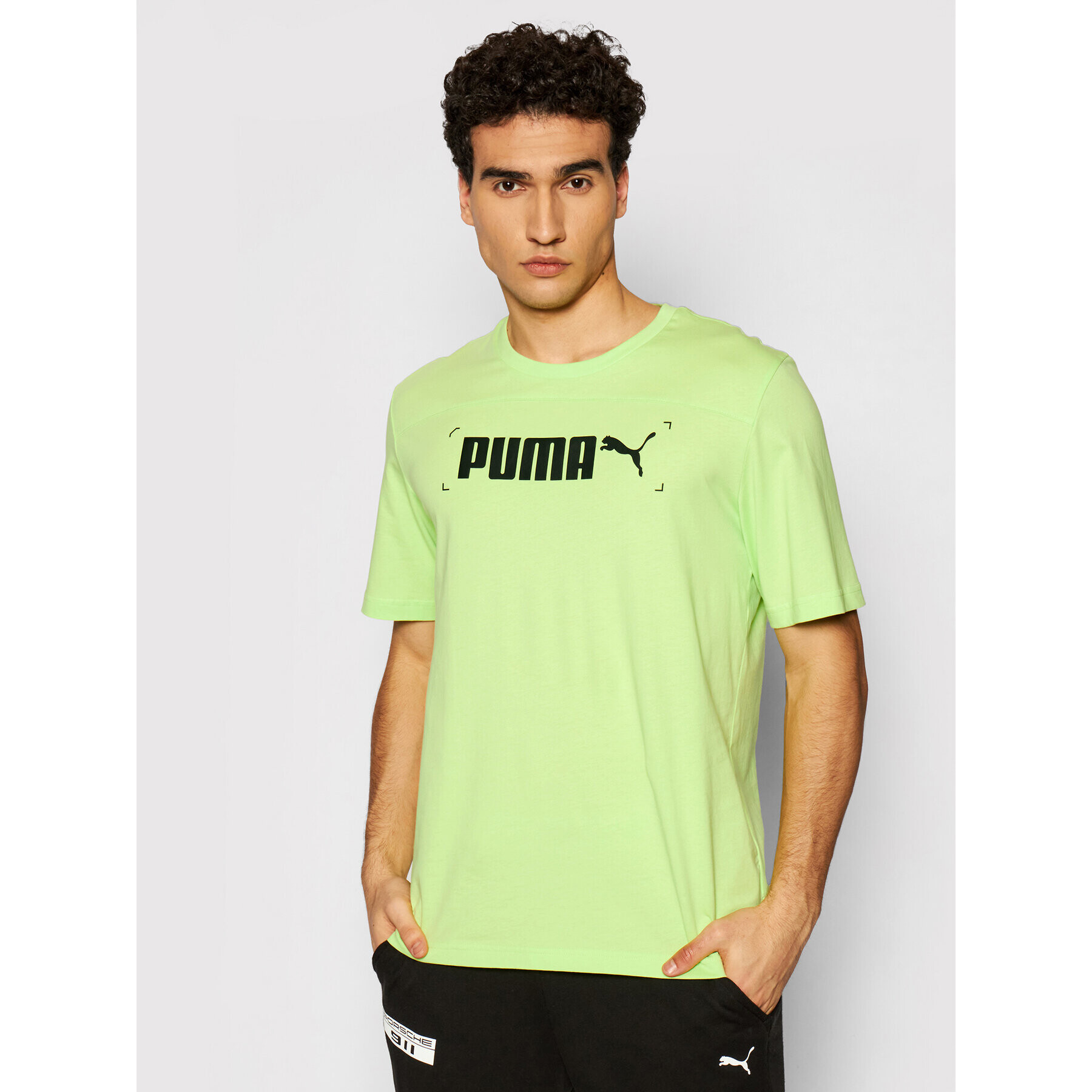 Puma Tricou Nu-Tility Graphic Tee 583487 Verde Regular Fit - Pled.ro