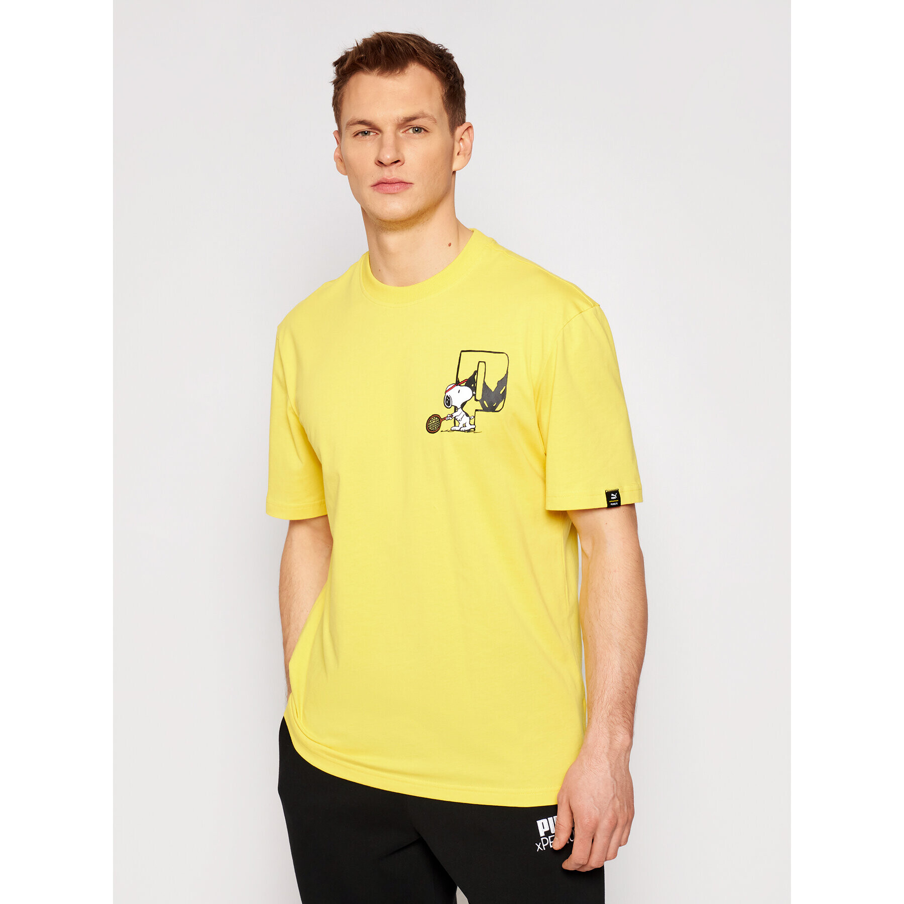 Puma Tricou PEANUTS 530616 Galben Regular Fit - Pled.ro