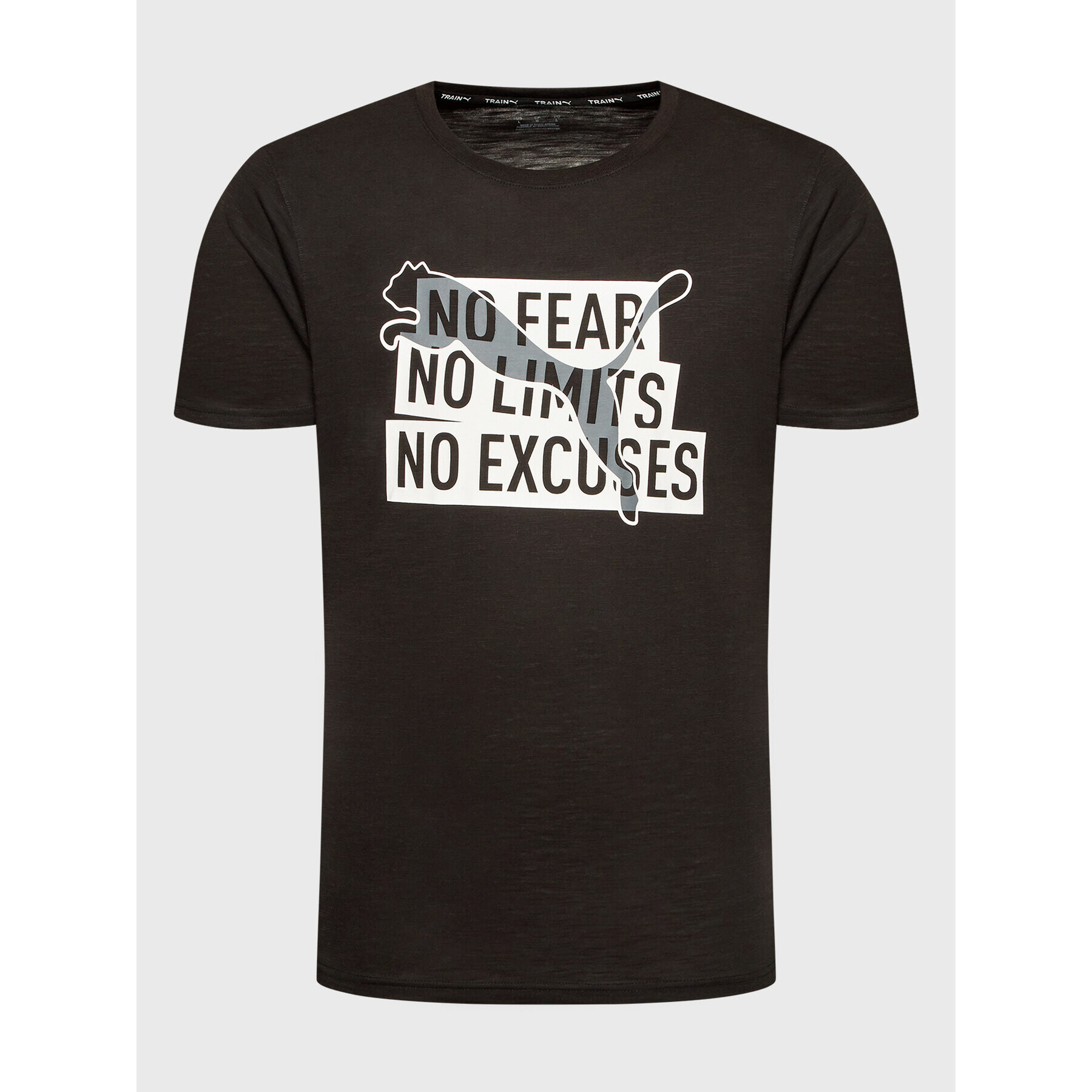 Puma Tricou Performance Slogan Cat 522491 Negru Regular Fit - Pled.ro