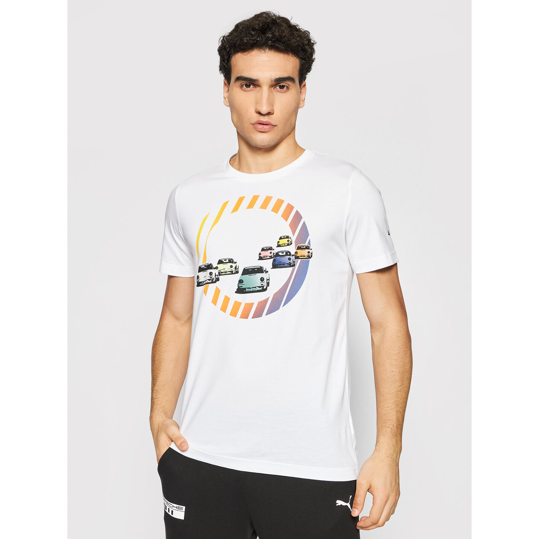 Puma Tricou Pl Graphic Tee 599751 Alb Regular Fit - Pled.ro