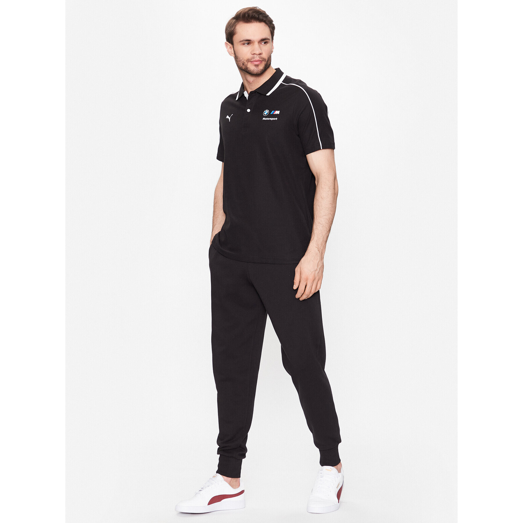 Puma Tricou polo Bmw Mms 538135 Negru Regular Fit - Pled.ro