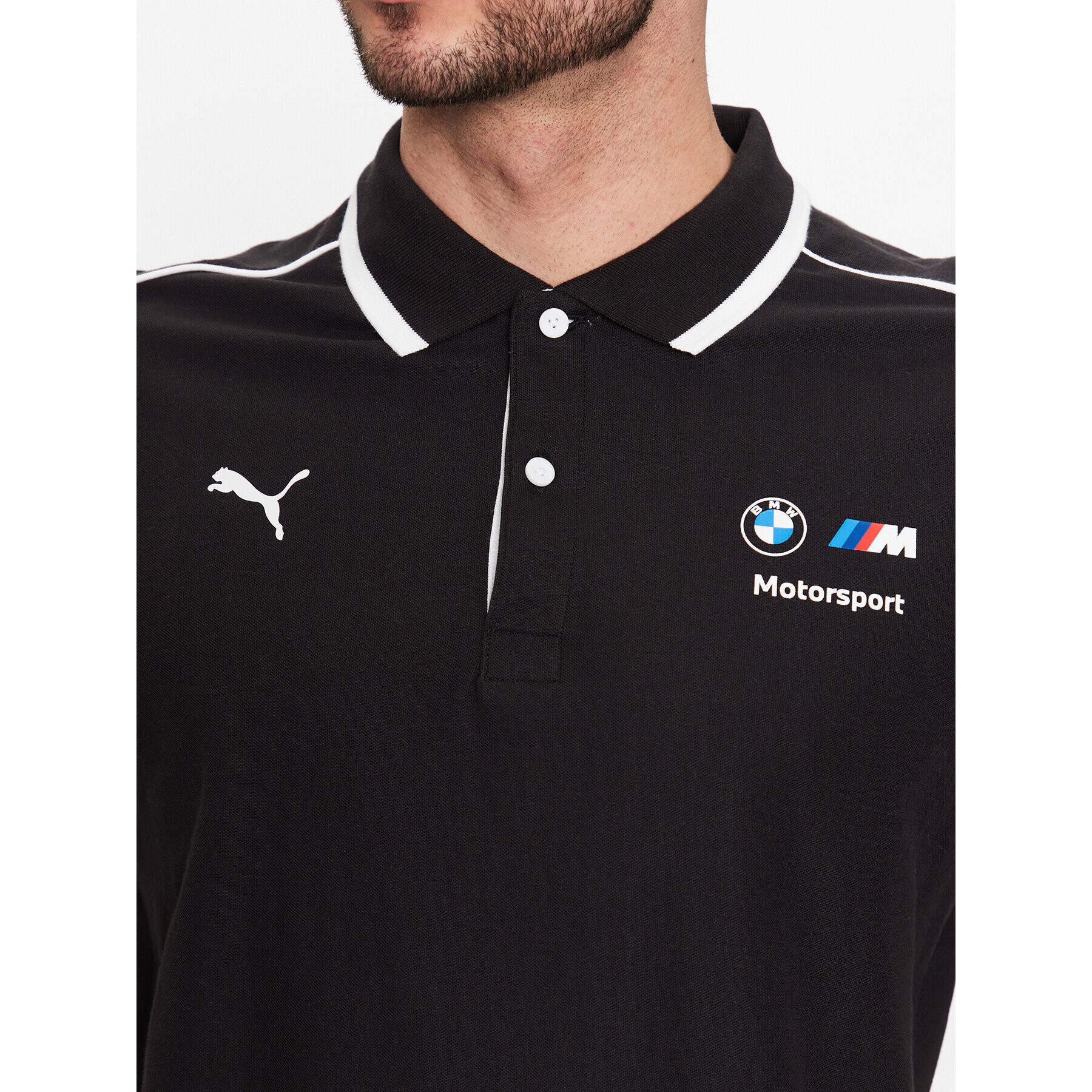 Puma Tricou polo Bmw Mms 538135 Negru Regular Fit - Pled.ro