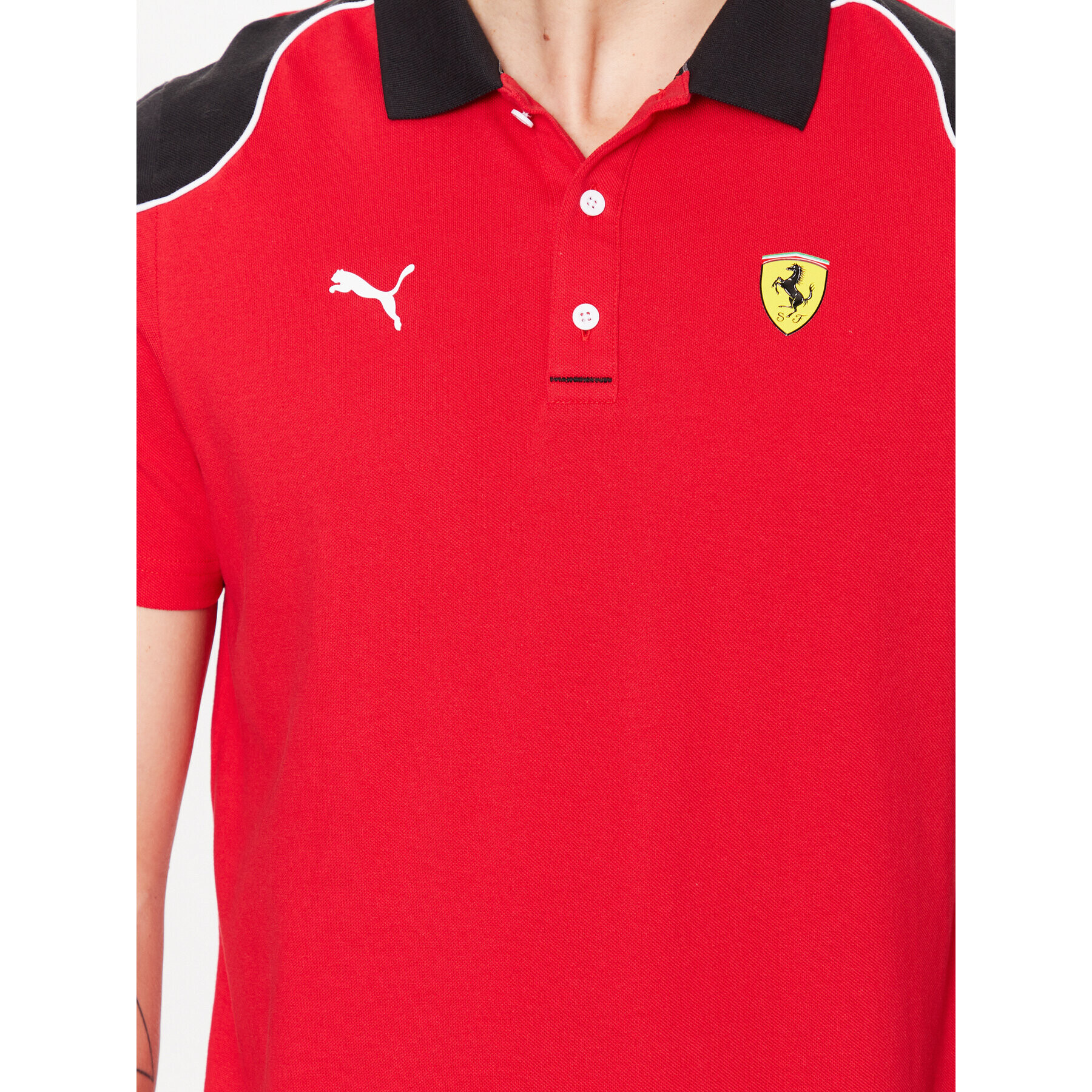 Puma Tricou polo Ferrari 538169 Roșu Regular Fit - Pled.ro