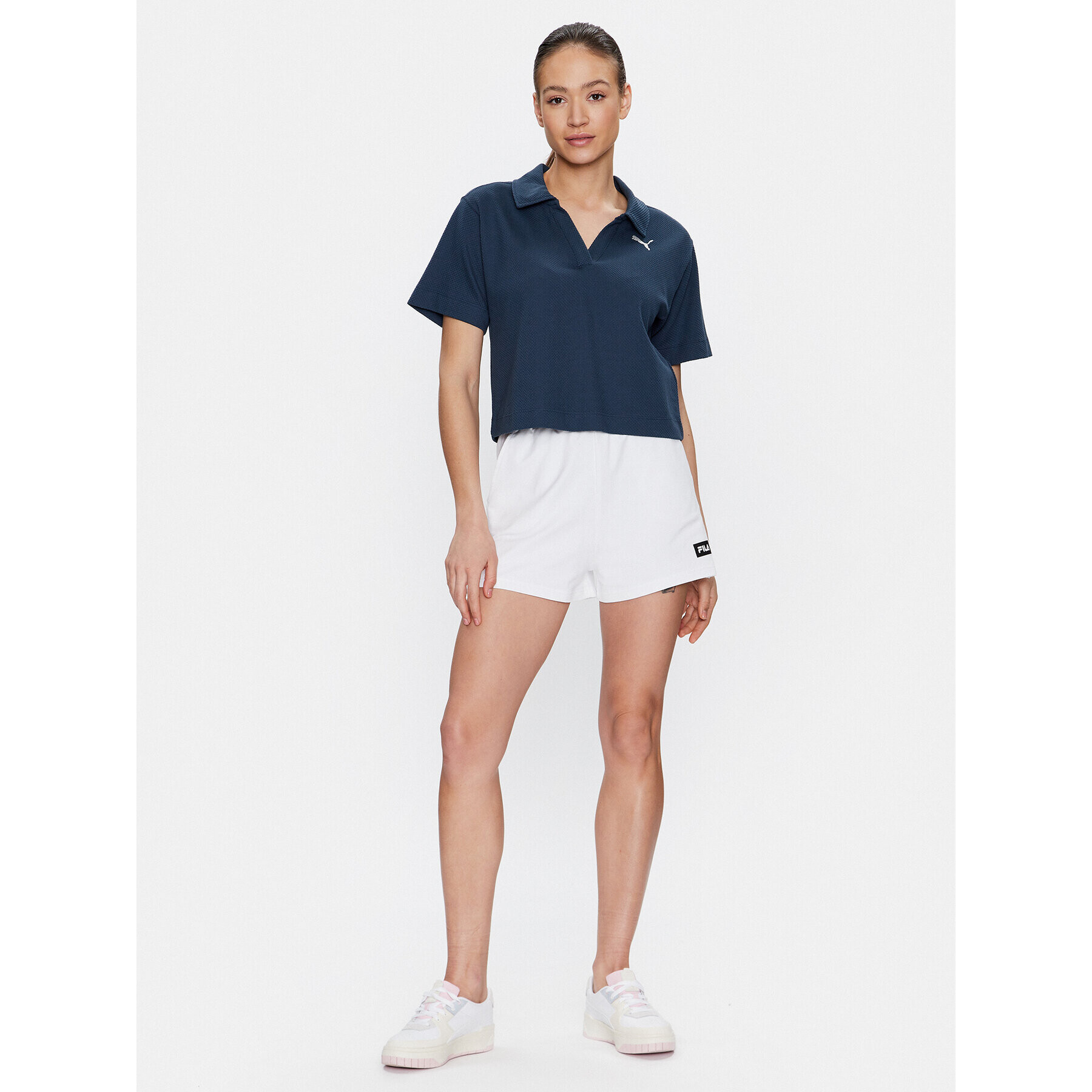 Puma Tricou polo Her 673108 Bleumarin Relaxed Fit - Pled.ro