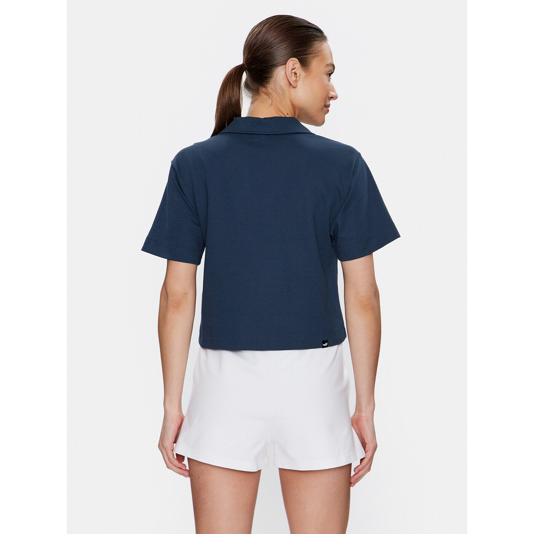 Puma Tricou polo Her 673108 Bleumarin Relaxed Fit - Pled.ro