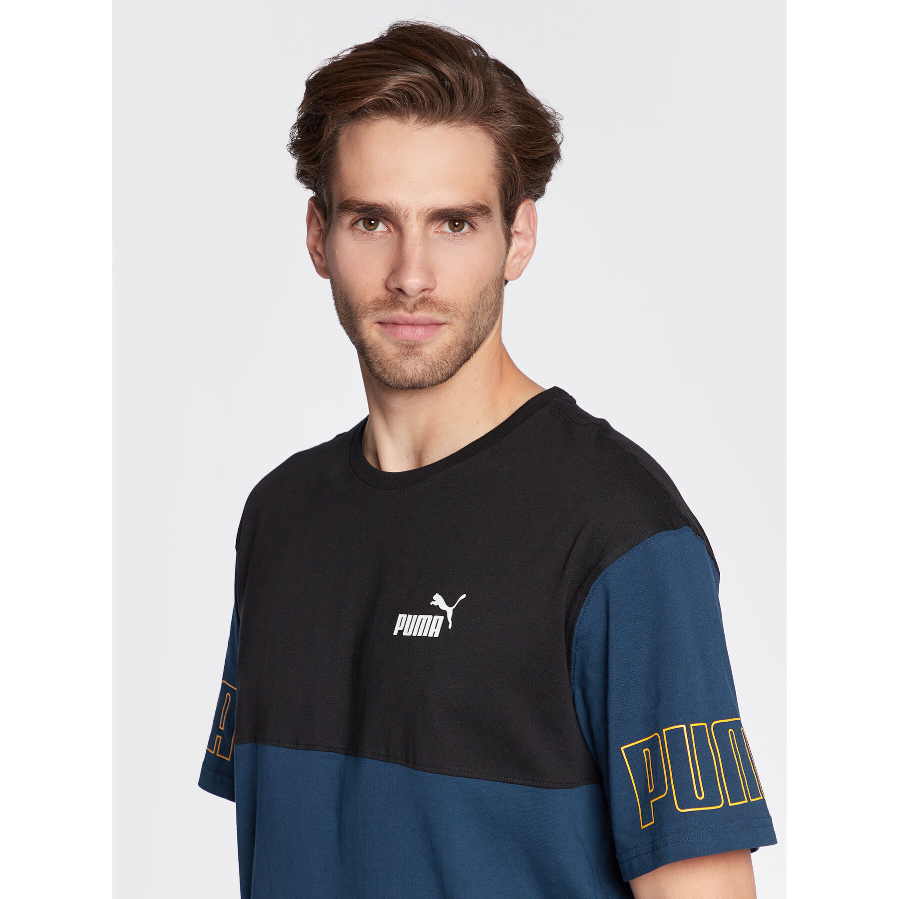 Puma Tricou Power Colorblock 671567 Albastru Relaxed Fit - Pled.ro