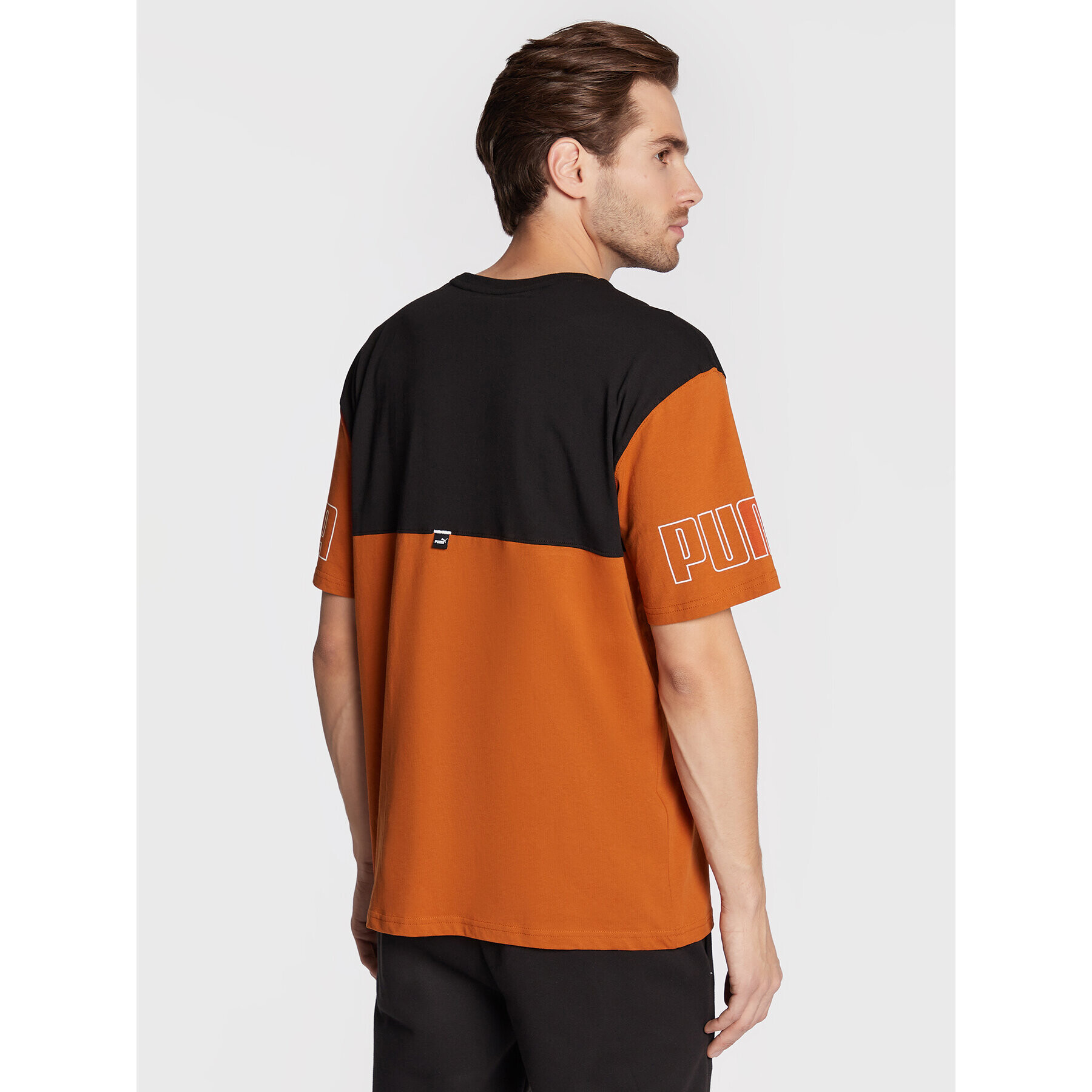 Puma Tricou Power Colorblock 671567 Portocaliu Relaxed Fit - Pled.ro