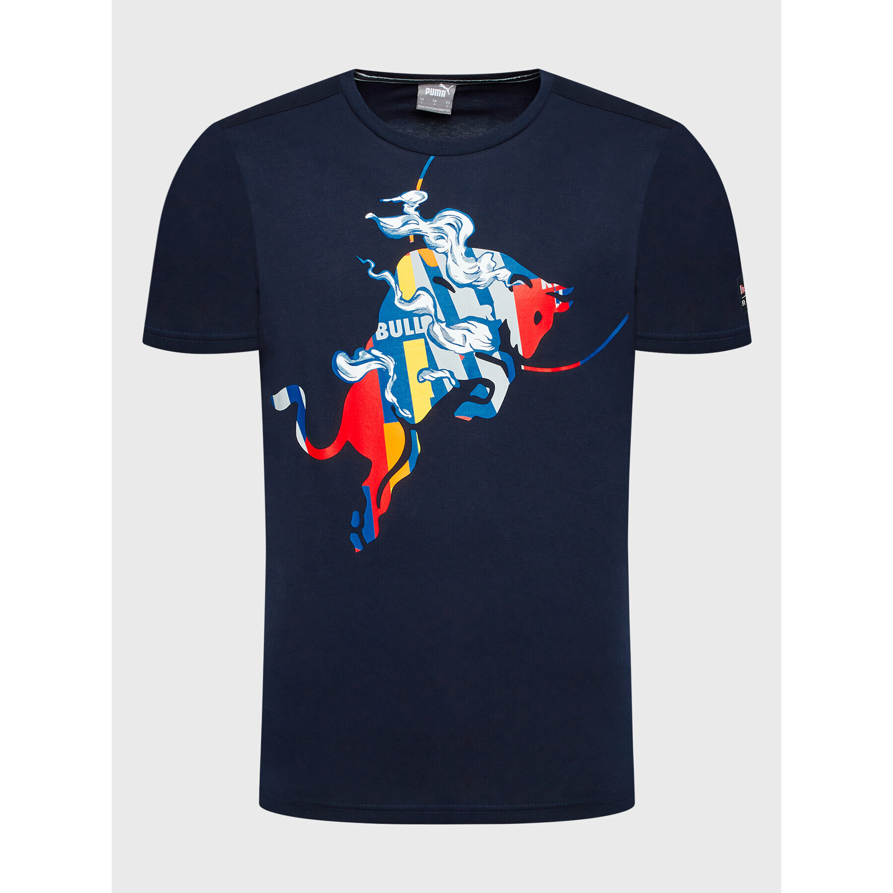 Puma Tricou Rbr Dynamic Bull Logo 534996 Bleumarin Regular Fit - Pled.ro