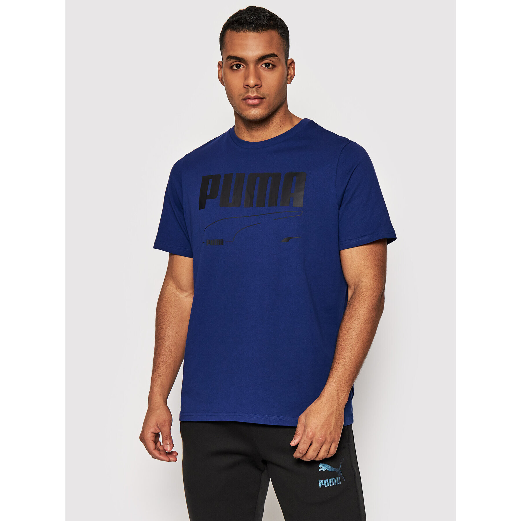 Puma Tricou Rebel 585738 Bleumarin Regular Fit - Pled.ro