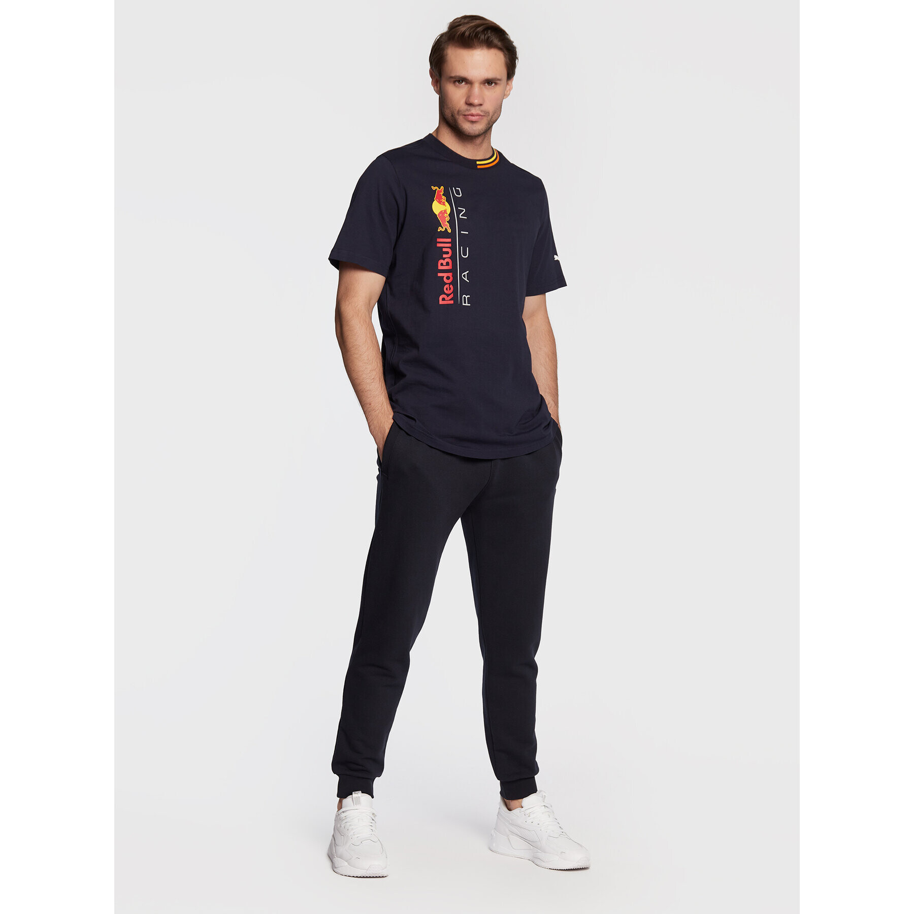 Puma Tricou Red Bull Racing Big Logo 536185 Bleumarin Regular Fit - Pled.ro