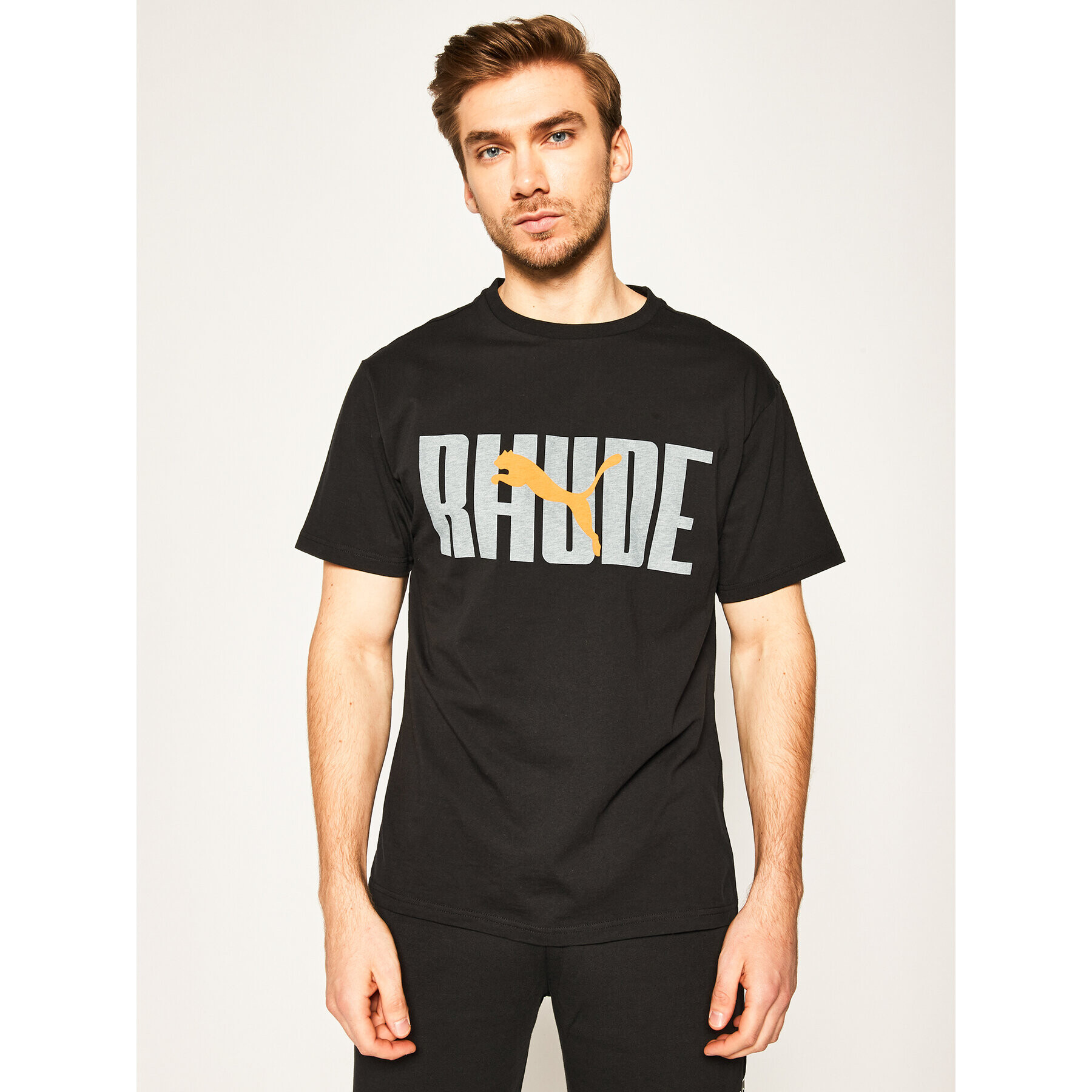 Puma Tricou Rhude Graphic 596757 Negru Regular Fit - Pled.ro