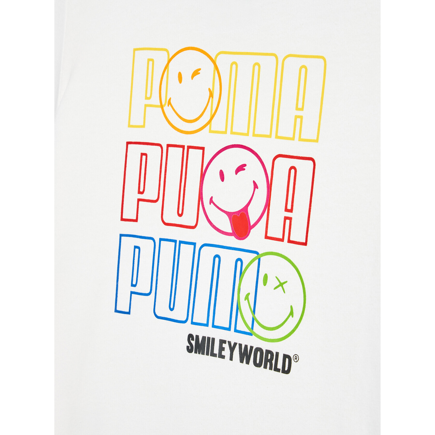 Puma Tricou SMILEY WORLD 846970 Alb Regular Fit - Pled.ro