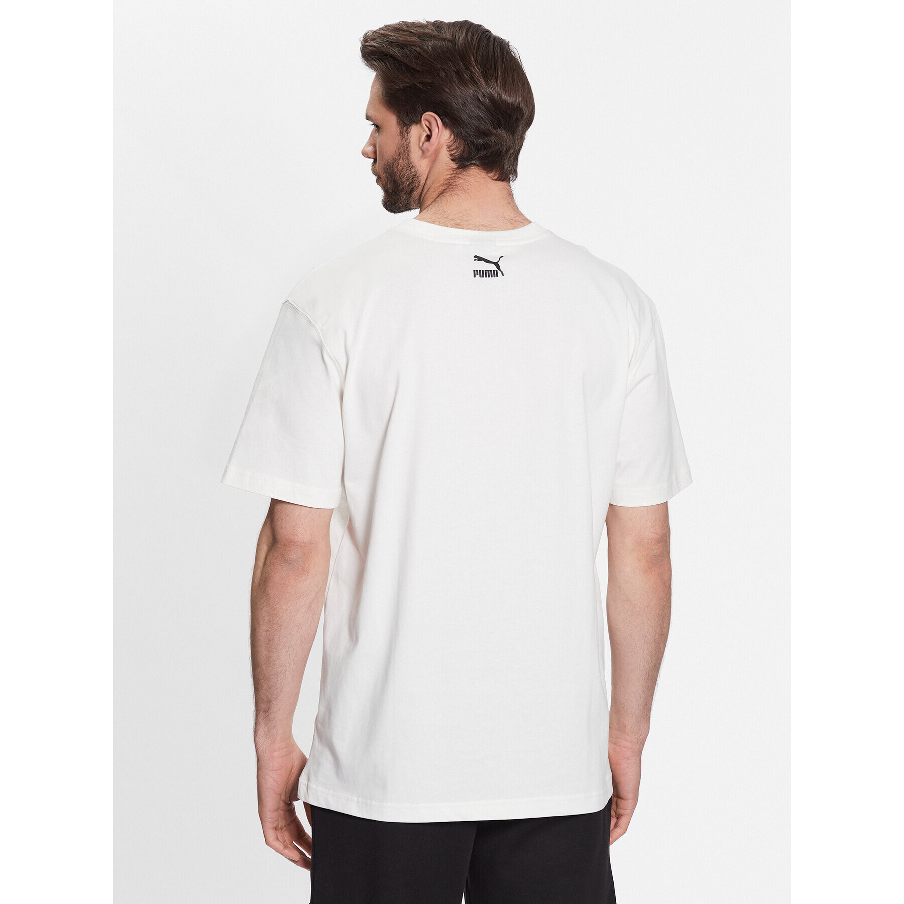 Puma Tricou STAPLE 539935 Écru Regular Fit - Pled.ro