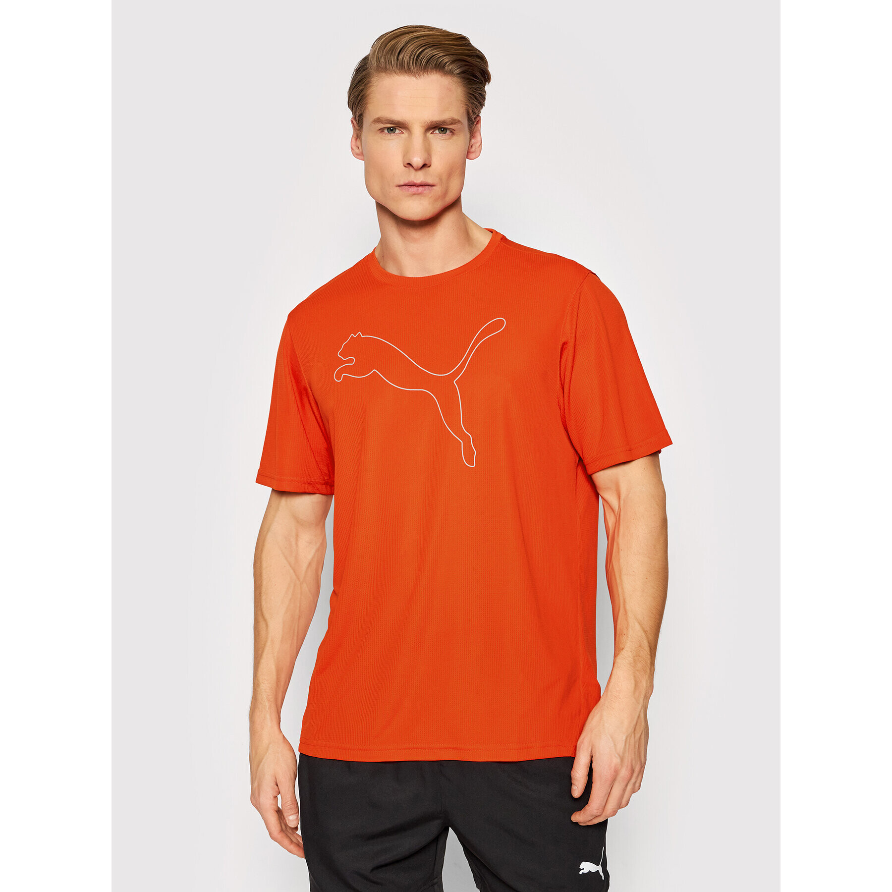 Puma Tricou tehnic Performance Cat 520491 Portocaliu Regular Fit - Pled.ro