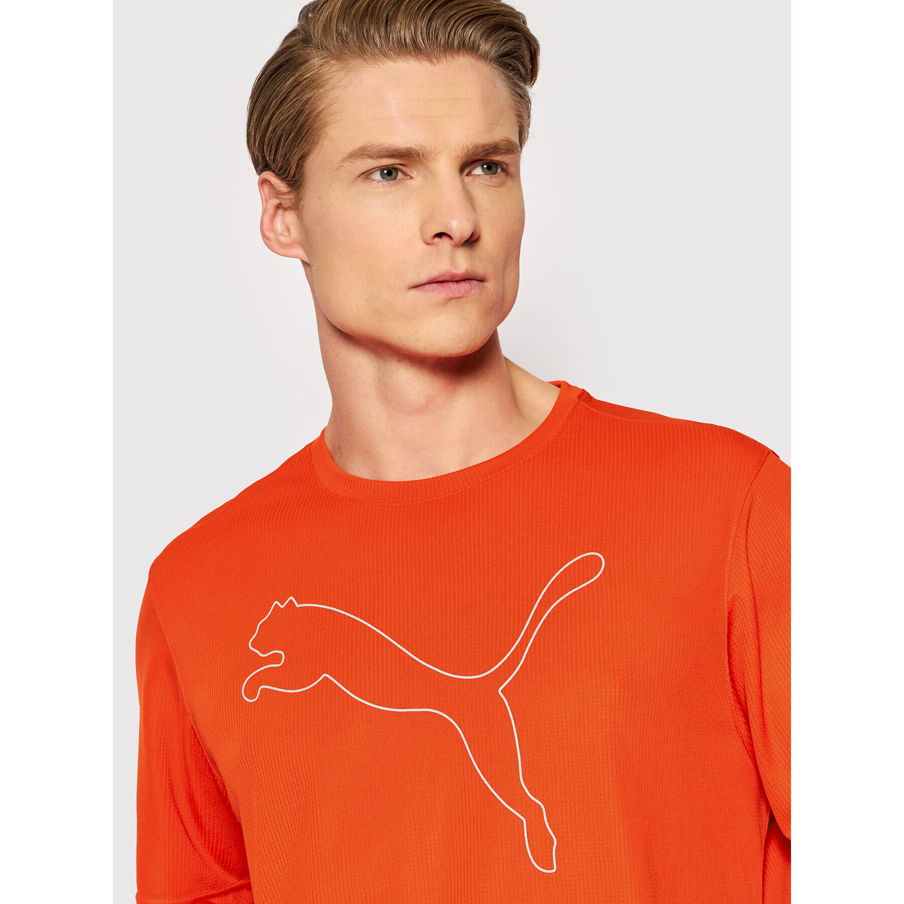 Puma Tricou tehnic Performance Cat 520491 Portocaliu Regular Fit - Pled.ro