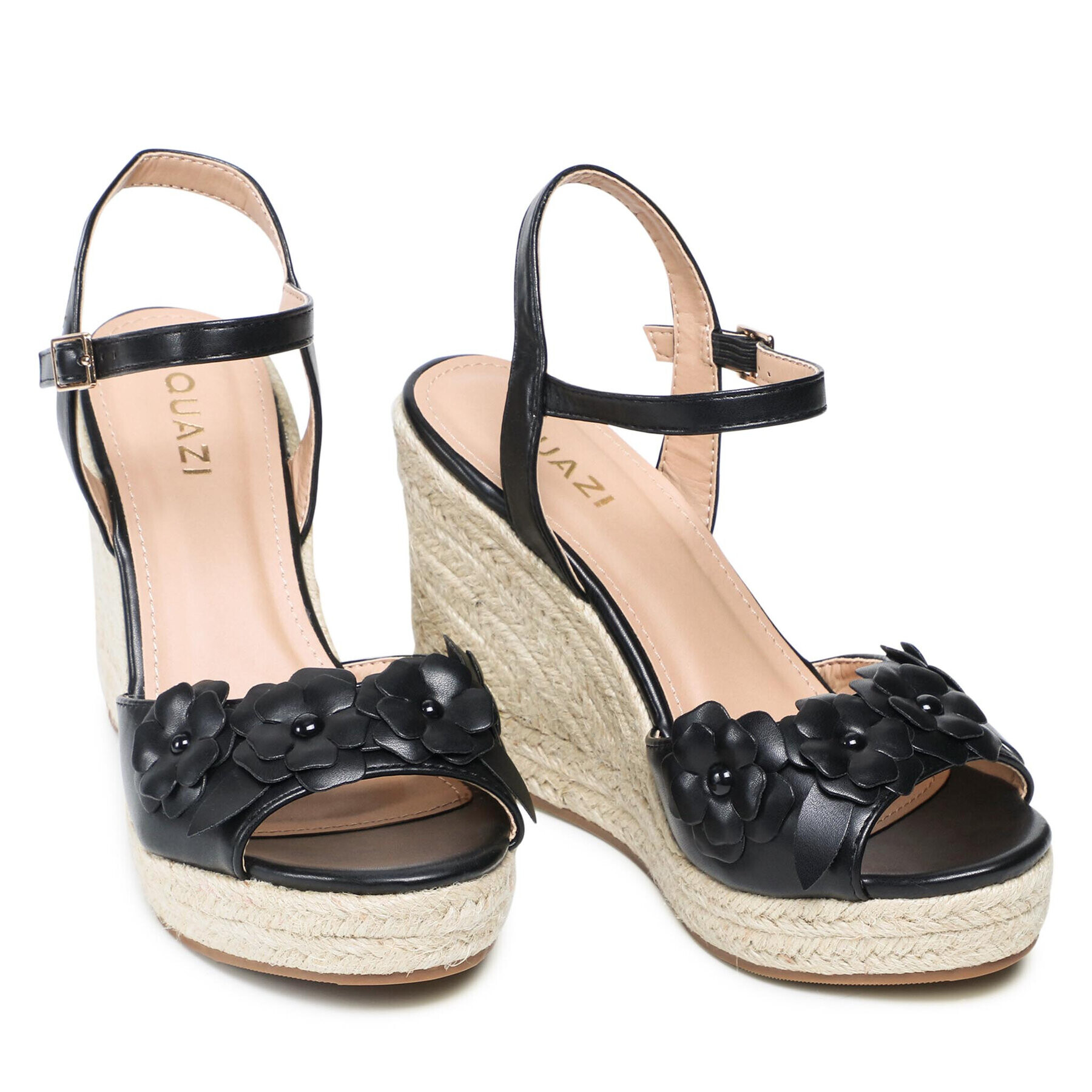 QUAZI Espadrile TS5307-01 Negru - Pled.ro