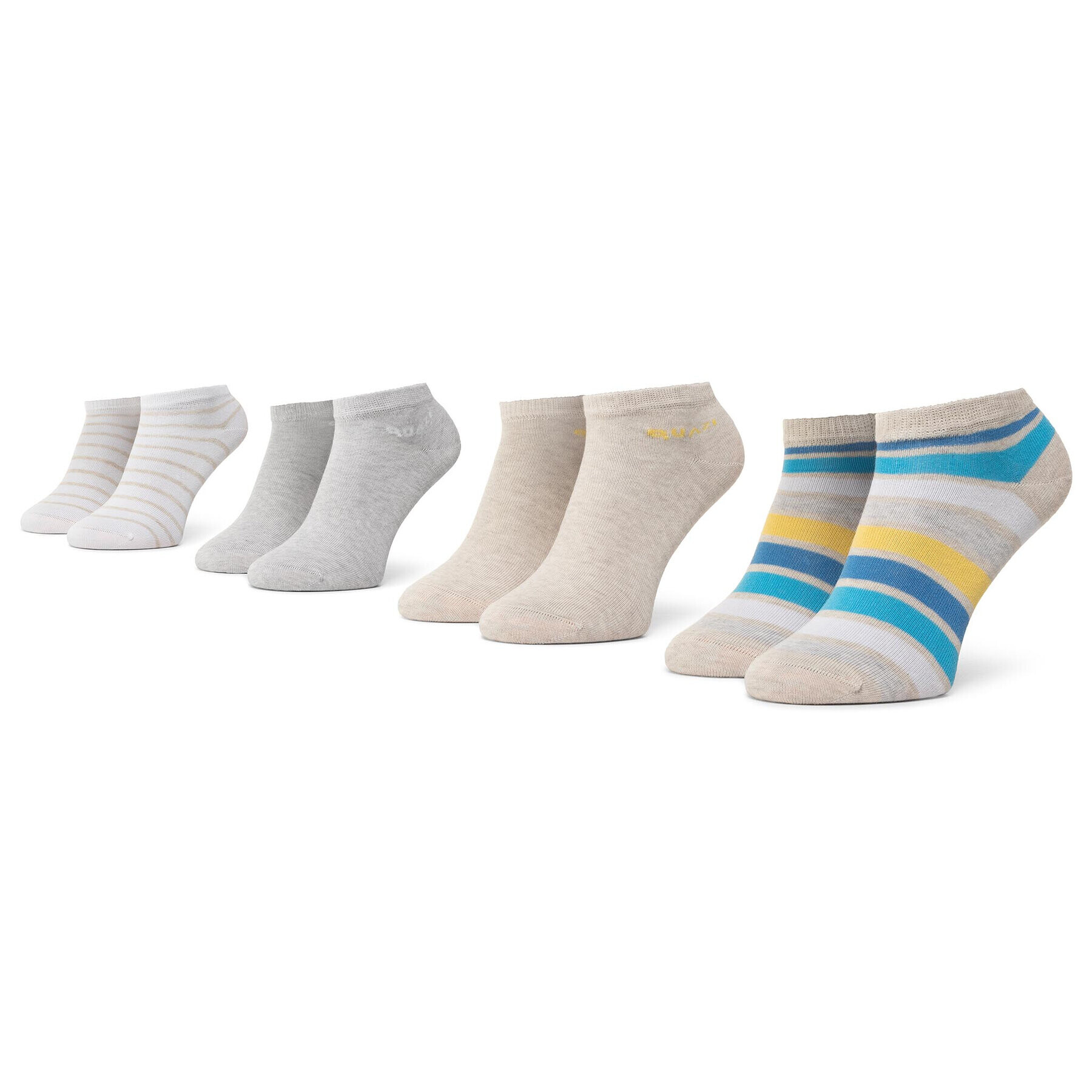 QUAZI Set de 4 perechi de șosete medii de damă QZ-SOCKS-65-04-WOMAN-008 Bej - Pled.ro