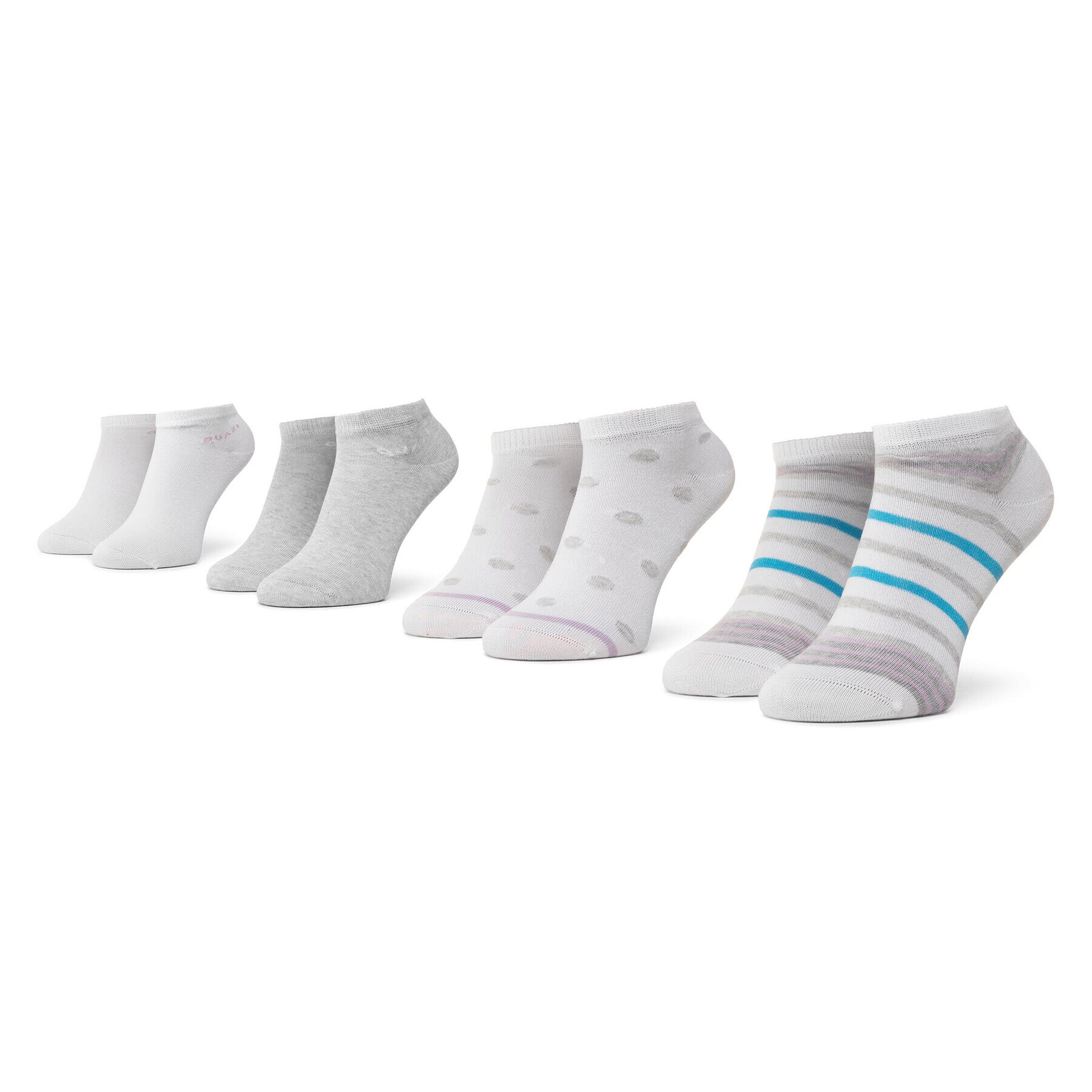 QUAZI Set de 4 perechi de șosete medii de damă QZ-SOCKS-65-04-WOMAN-009 Alb - Pled.ro