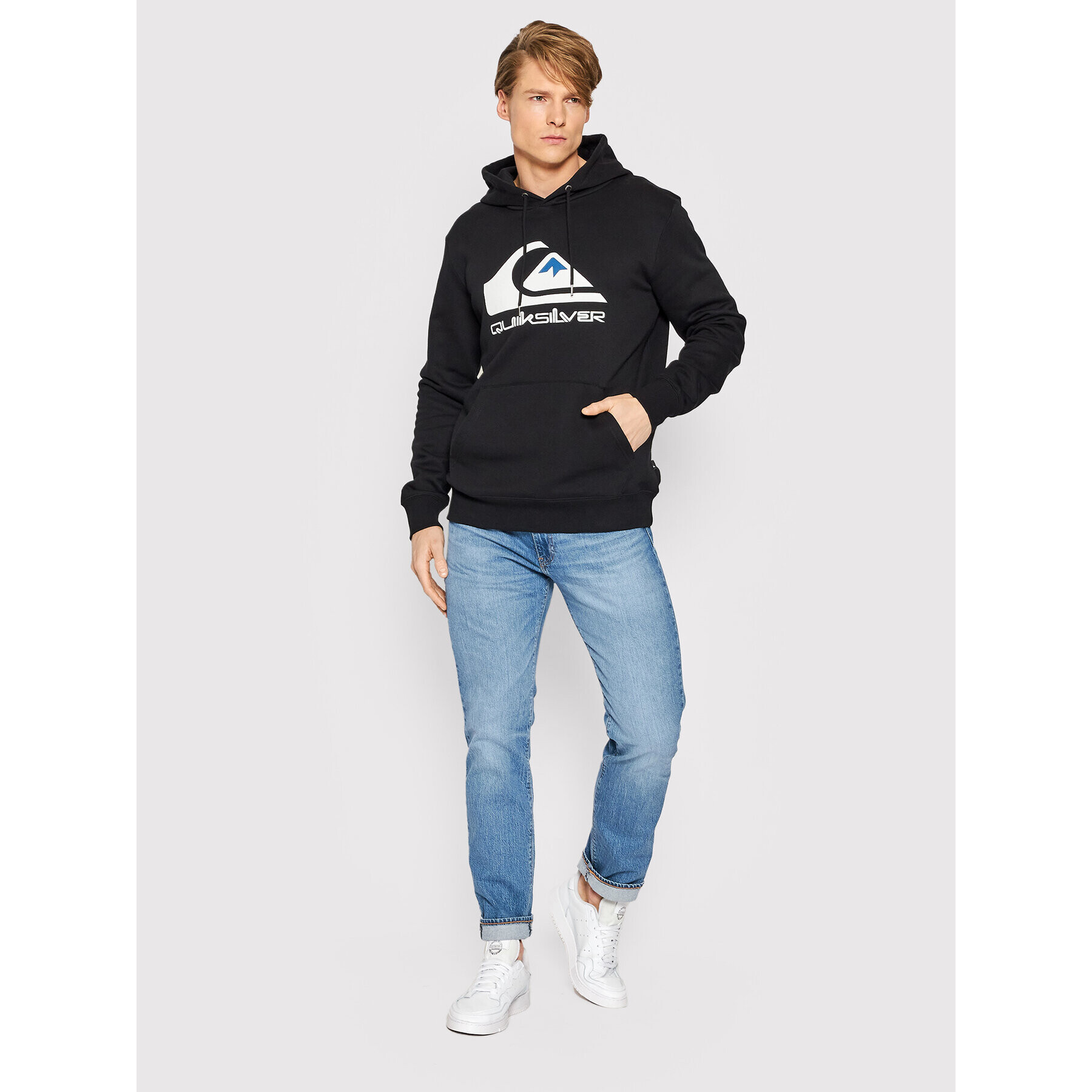 Quiksilver Bluză Big Logo EQYFT04450 Negru Regular Fit - Pled.ro