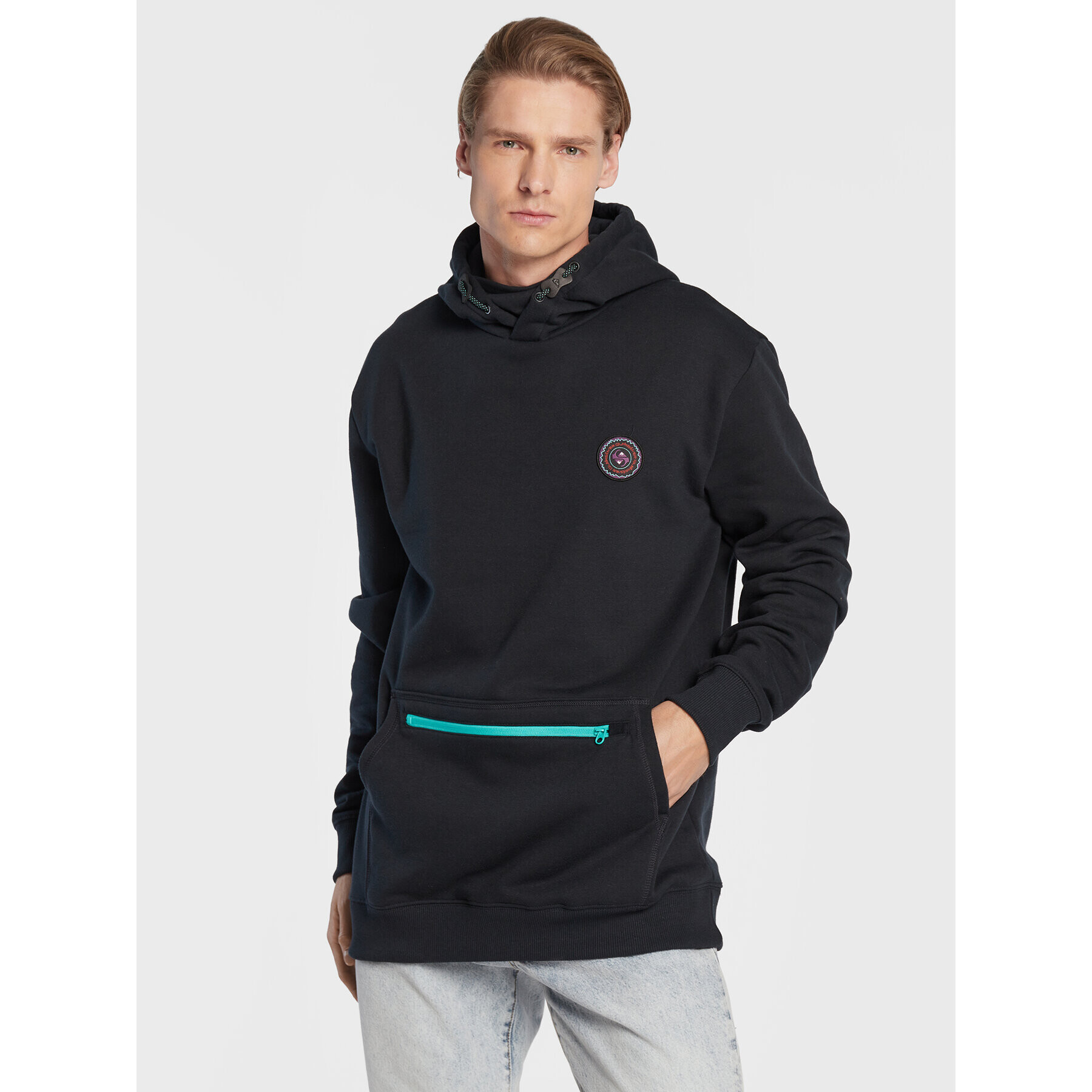 Quiksilver Bluză Big Logo Tech EQYFT04559 Negru Relaxed Fit - Pled.ro