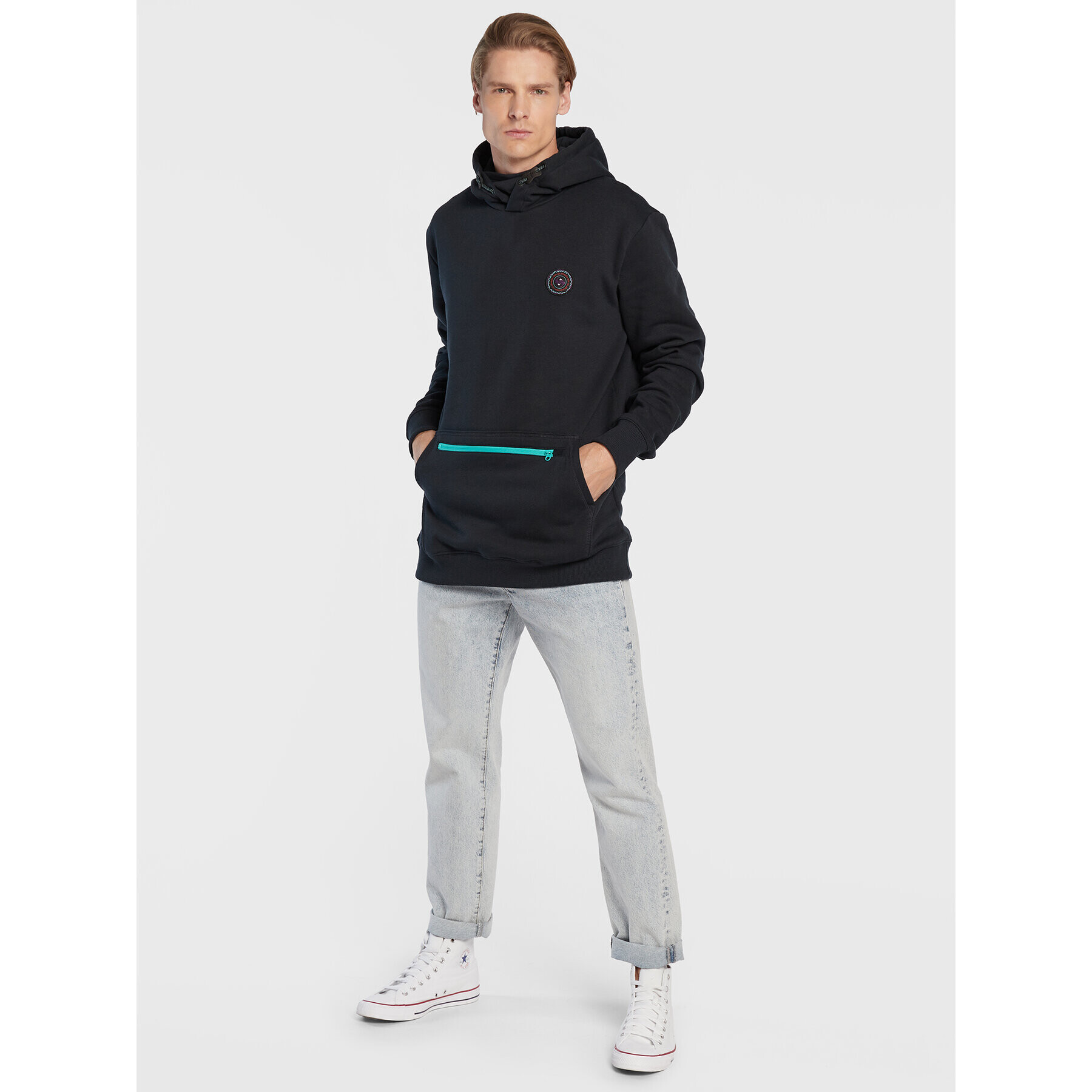 Quiksilver Bluză Big Logo Tech EQYFT04559 Negru Relaxed Fit - Pled.ro