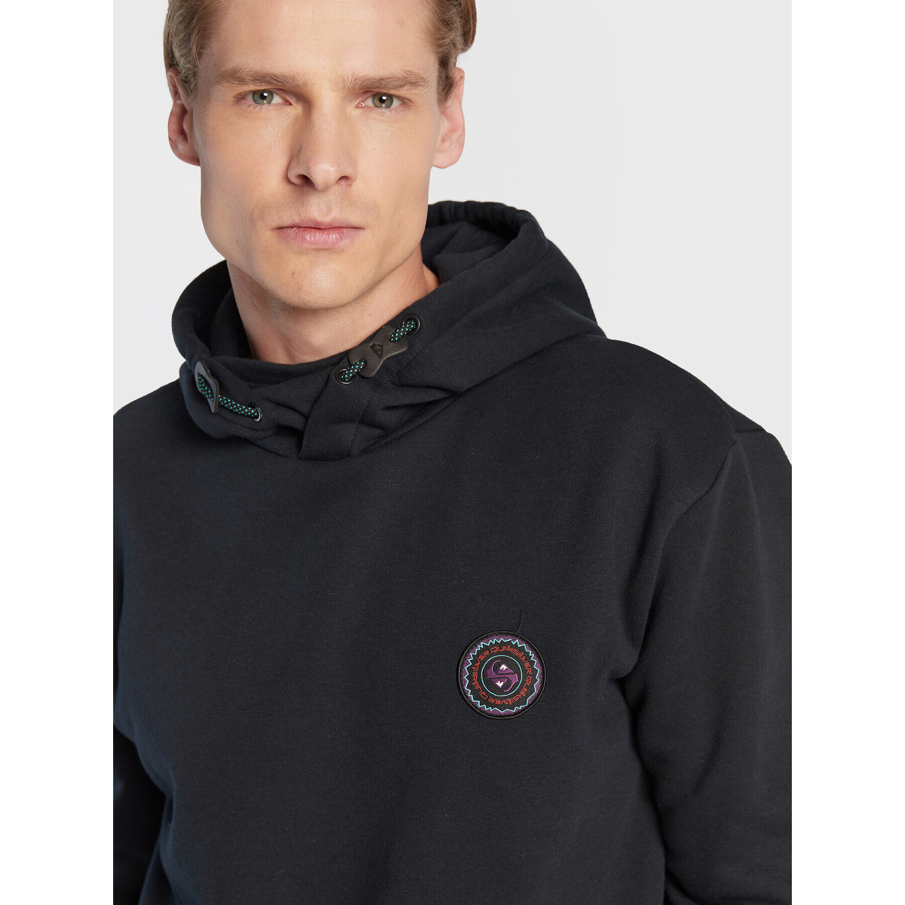 Quiksilver Bluză Big Logo Tech EQYFT04559 Negru Relaxed Fit - Pled.ro