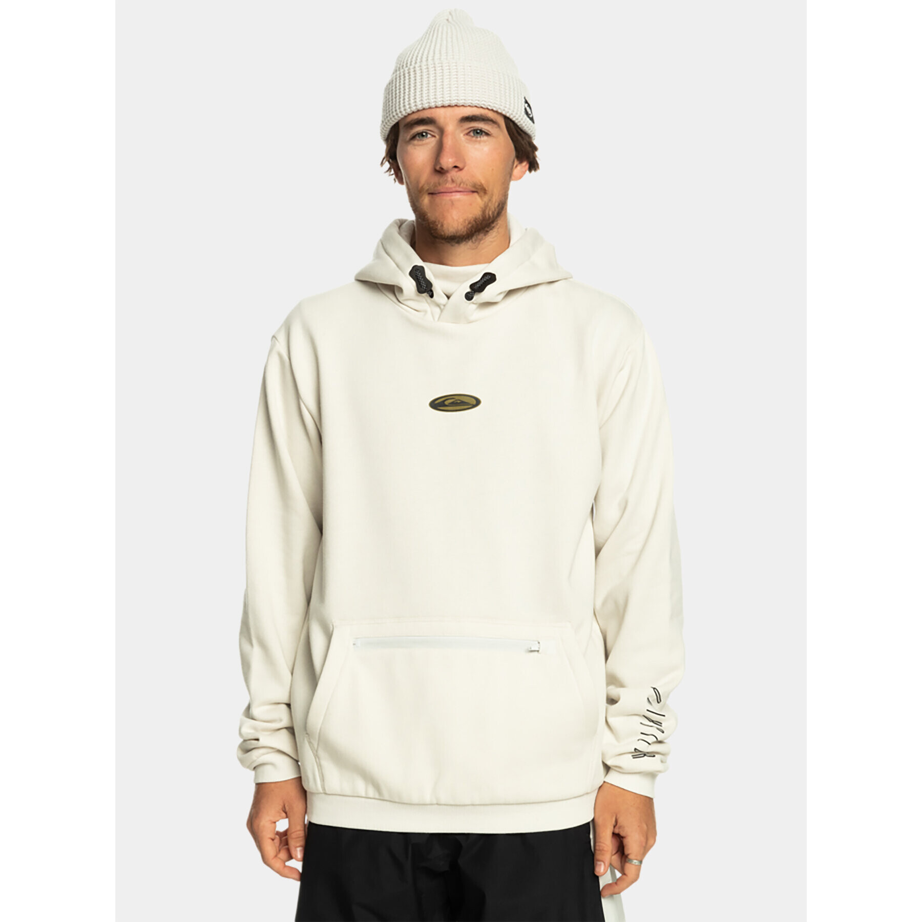 Quiksilver Bluză Big Logo Tech Otlr EQYFT04786 Écru Regular Fit - Pled.ro