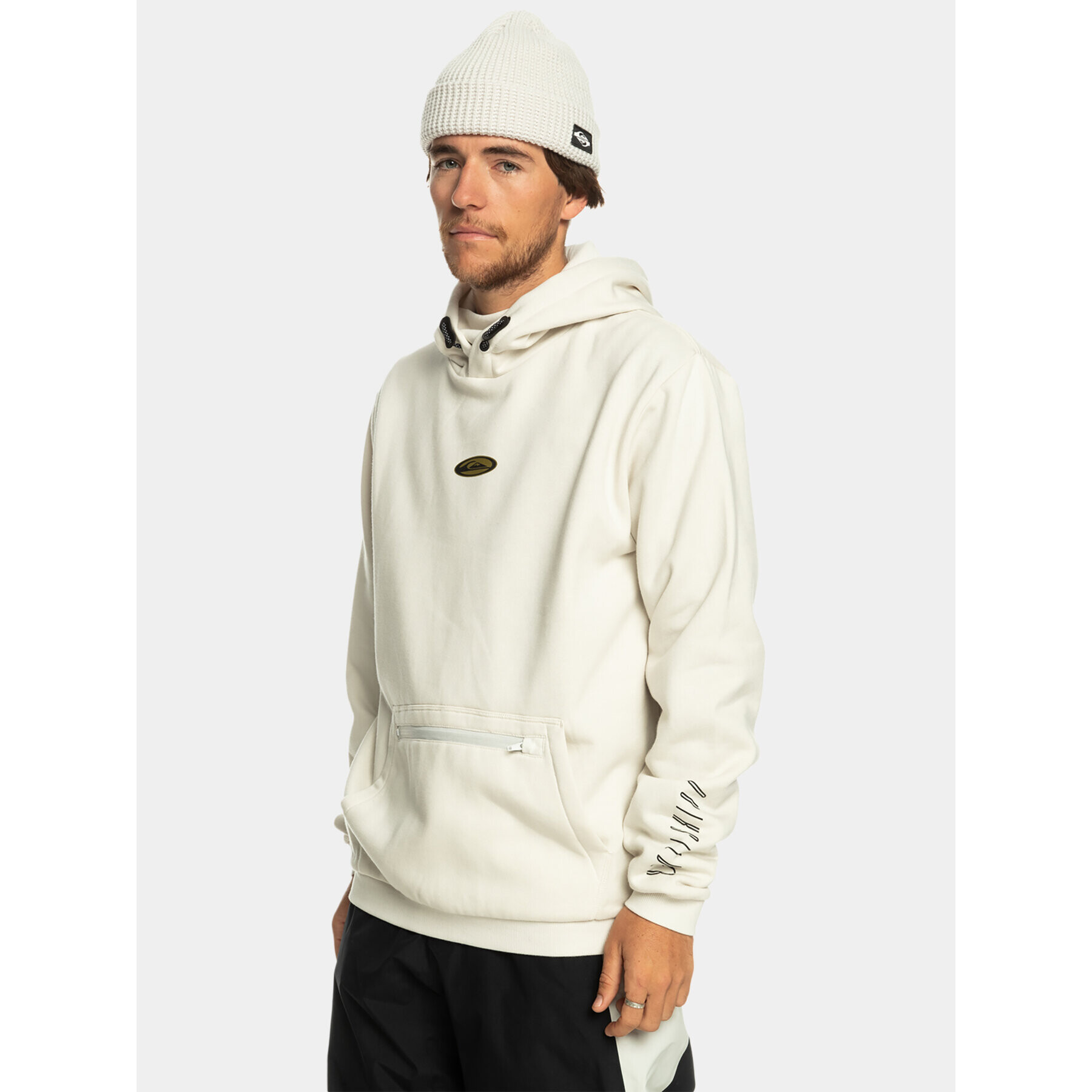 Quiksilver Bluză Big Logo Tech Otlr EQYFT04786 Écru Regular Fit - Pled.ro