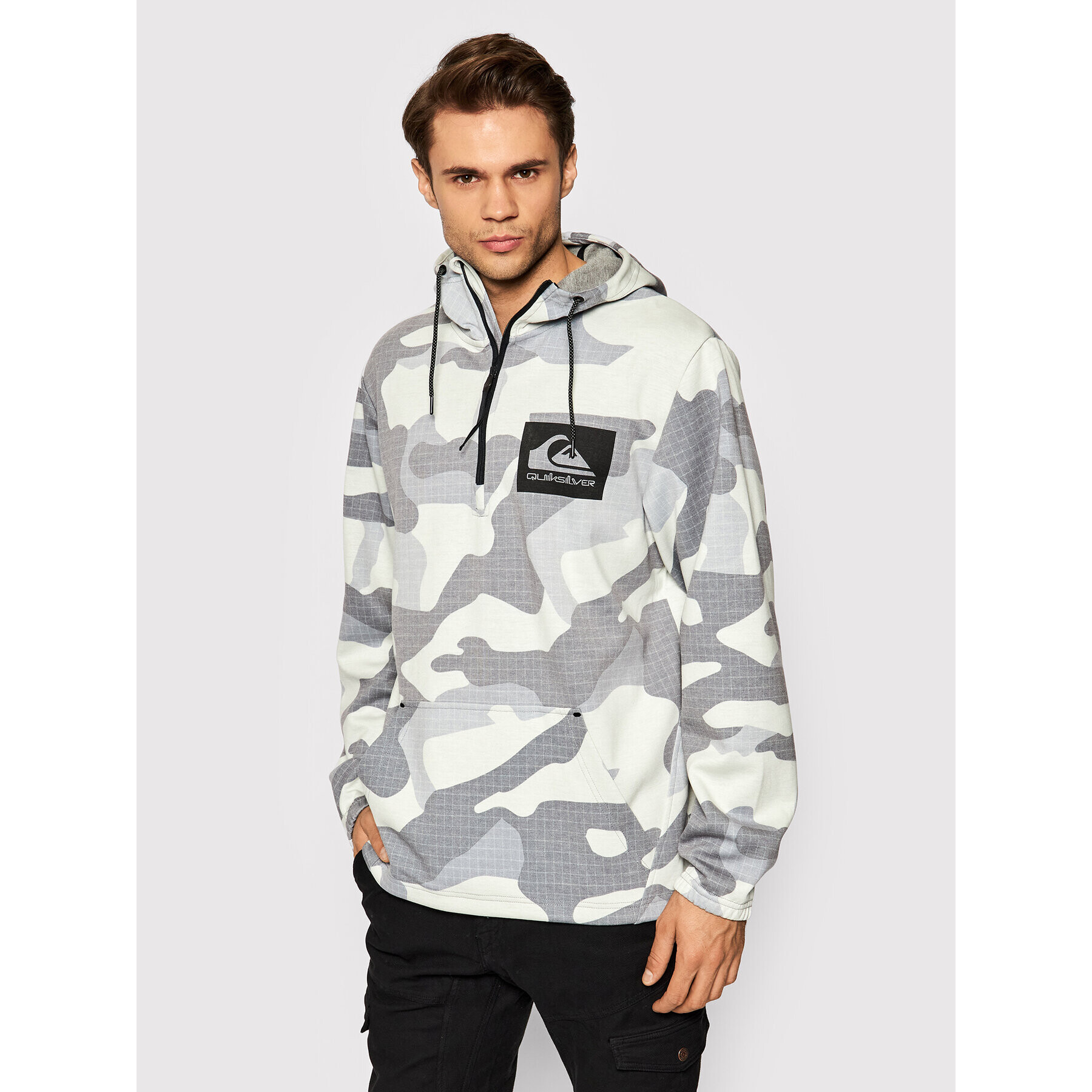 Quiksilver Bluză Shredder EQYFT04405 Gri Regular Fit - Pled.ro