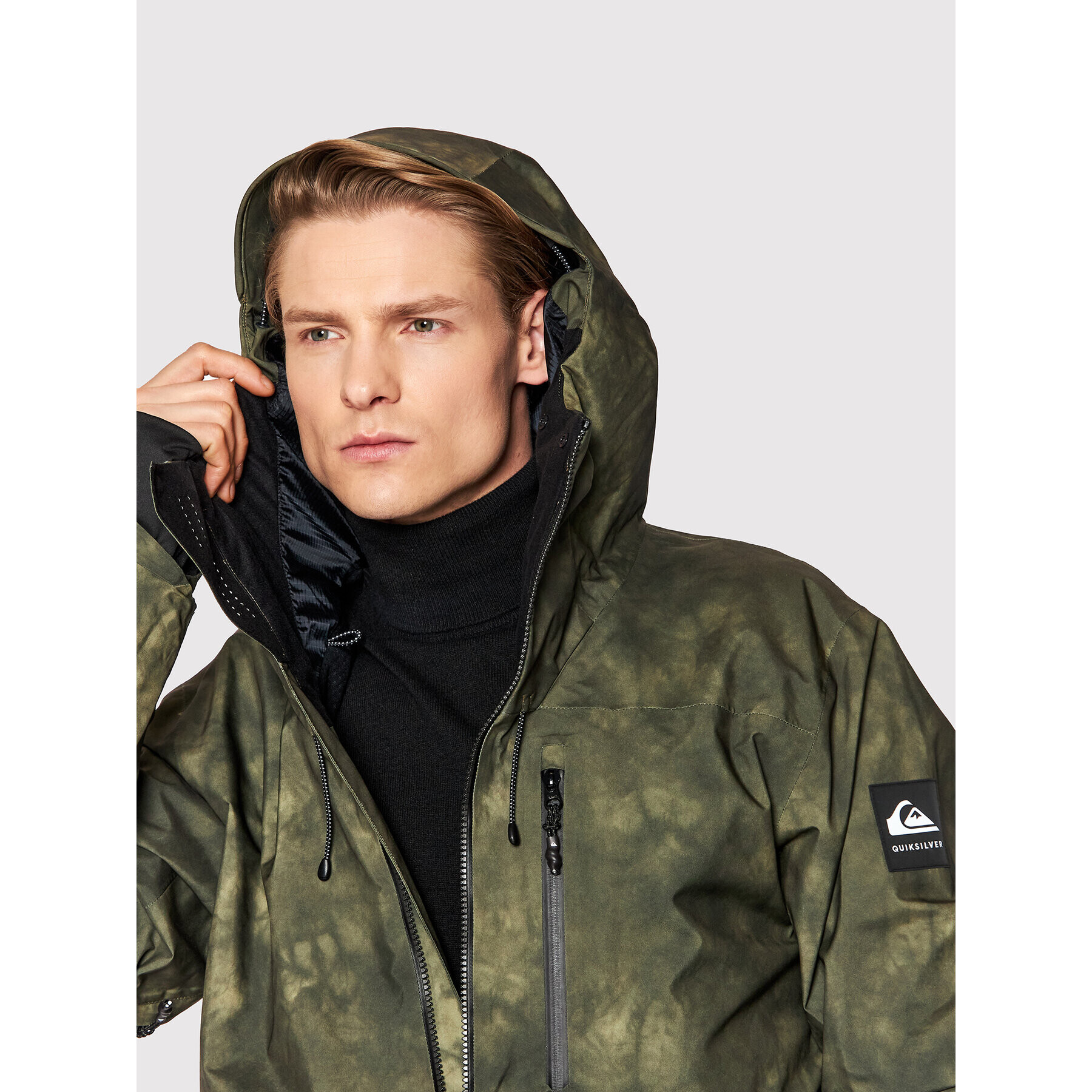 Quiksilver Geacă de schi Black Alder EQYTJ03320 Verde Modern Fit - Pled.ro