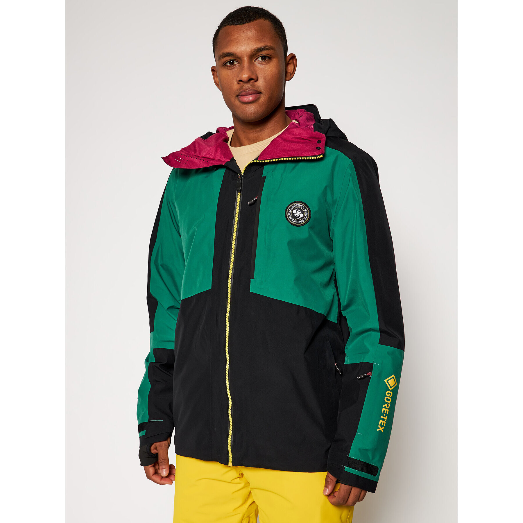 Quiksilver Geacă de schi Forev EQYTJ03254 Verde Modern Fit - Pled.ro