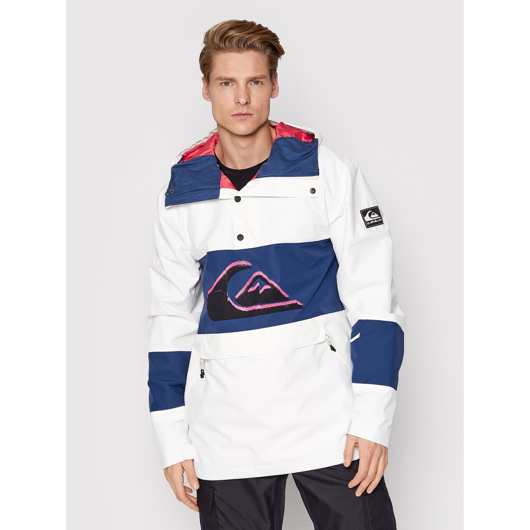 Quiksilver Geacă de schi Steeze EQYTJ03334 Alb Modern Fit - Pled.ro