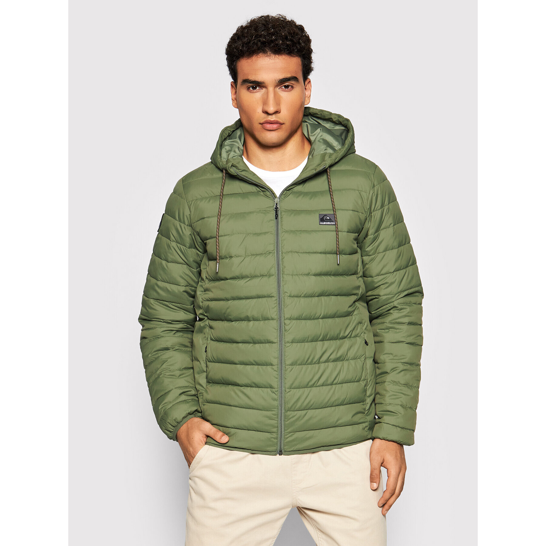 Quiksilver Geacă din puf Scaly EQYJK03752 Verde Classic Fit - Pled.ro