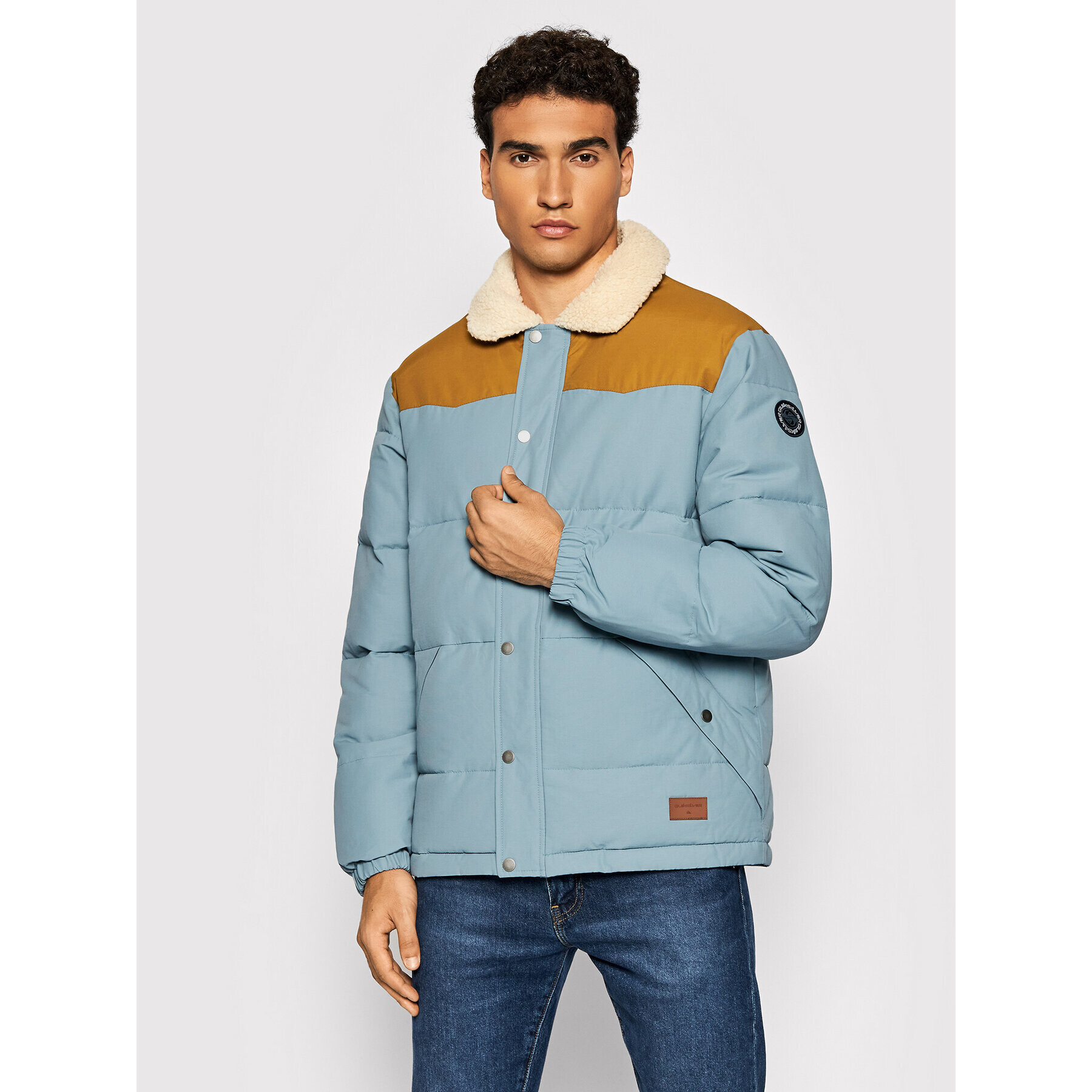 Quiksilver Geacă din puf The Puffer EQYJK03759 Albastru Classic Fit - Pled.ro