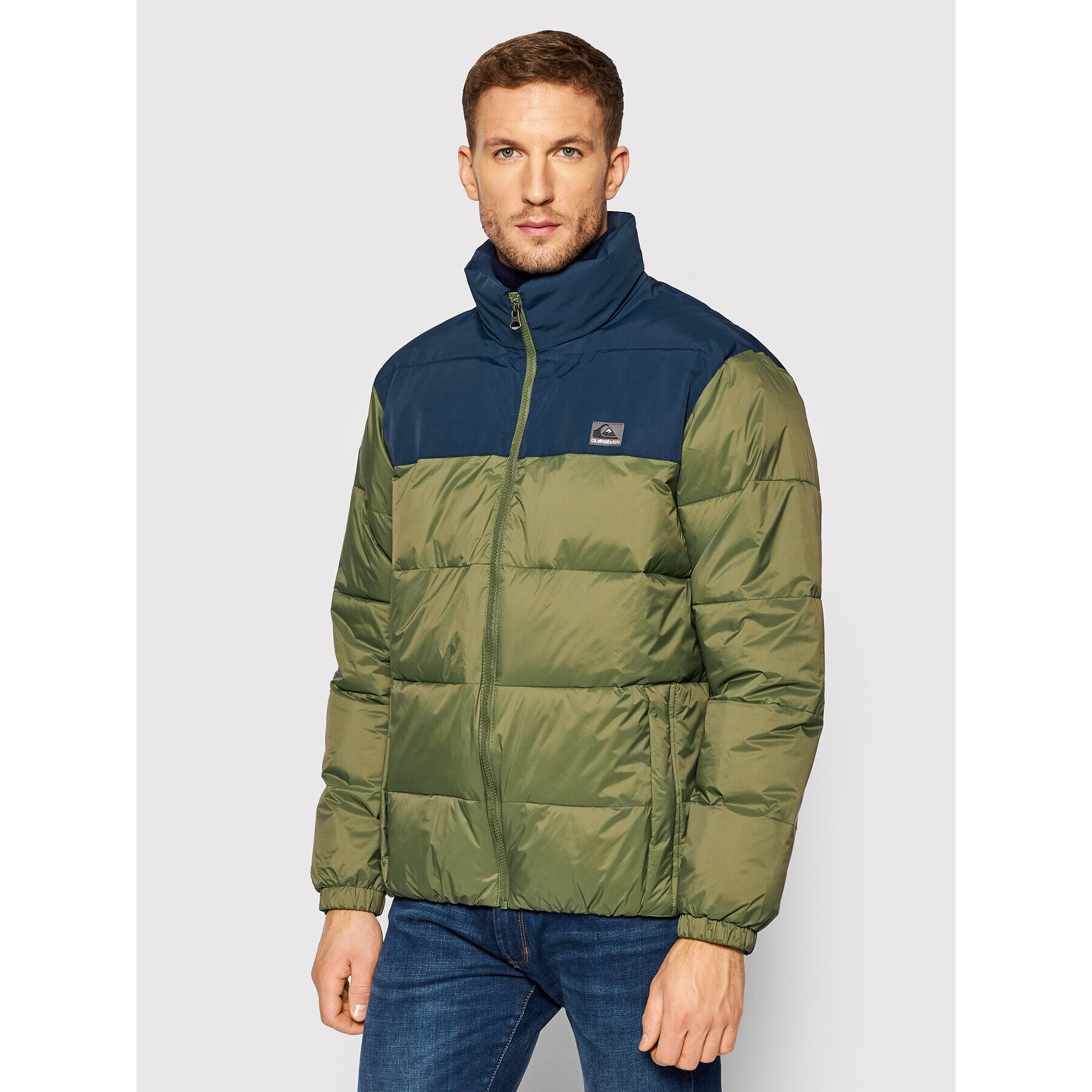 Quiksilver Geacă din puf Wolfs Shoulders EQYJK03760 Verde Regular Fit - Pled.ro