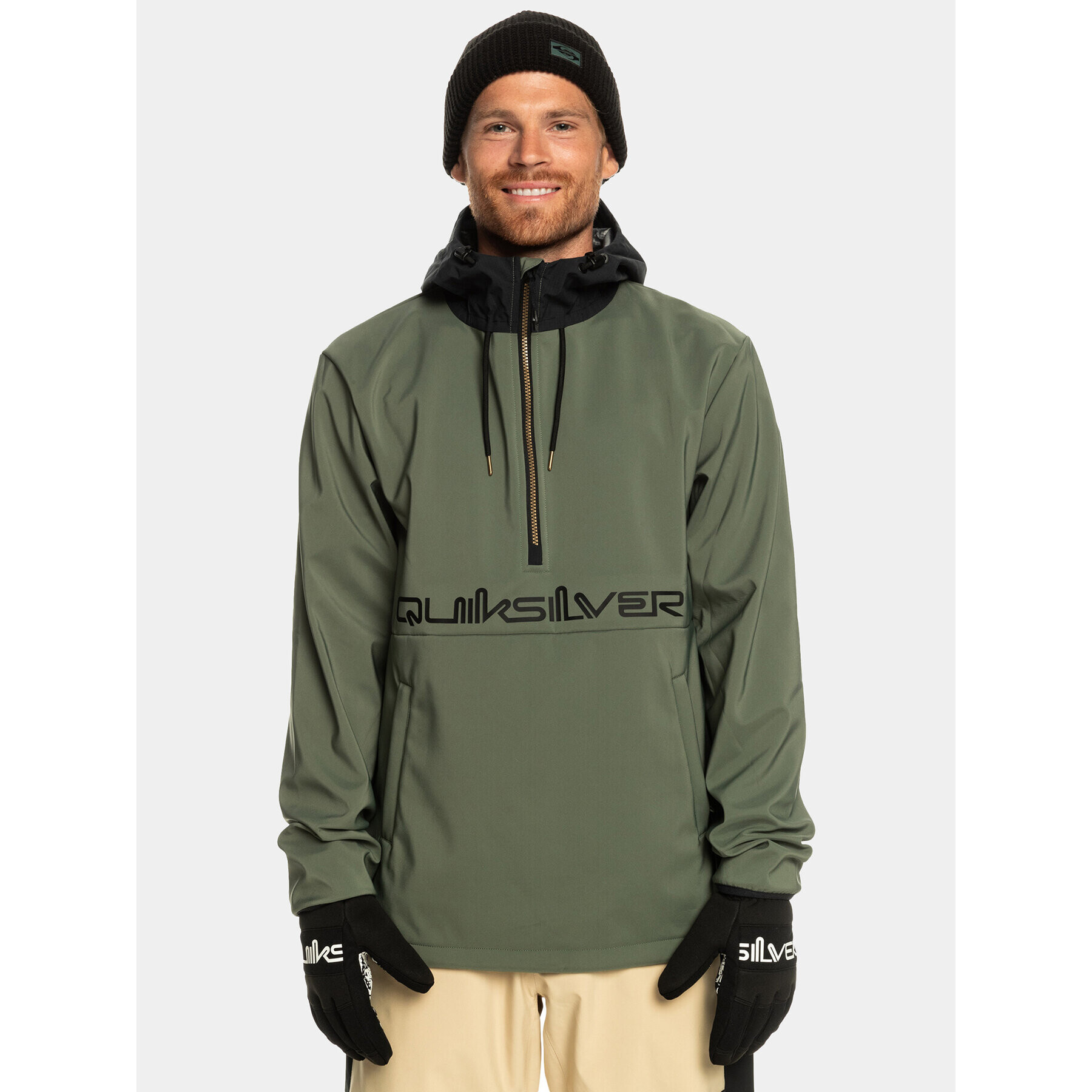 Quiksilver Geacă fără fermoar Live For The Ri EQYFT04835 Verde Regular Fit - Pled.ro