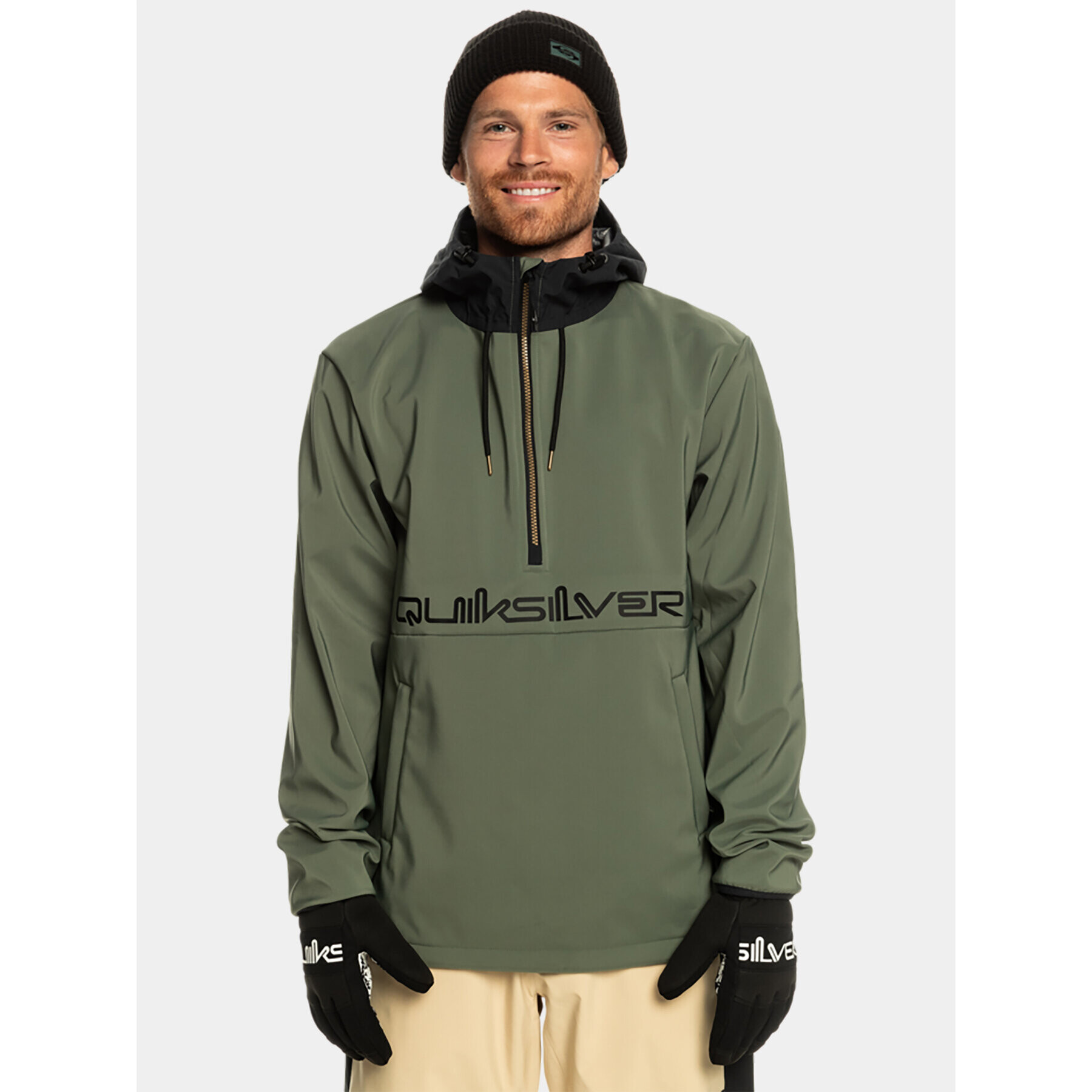 Quiksilver Geacă fără fermoar Live For The Ri EQYFT04835 Verde Regular Fit - Pled.ro